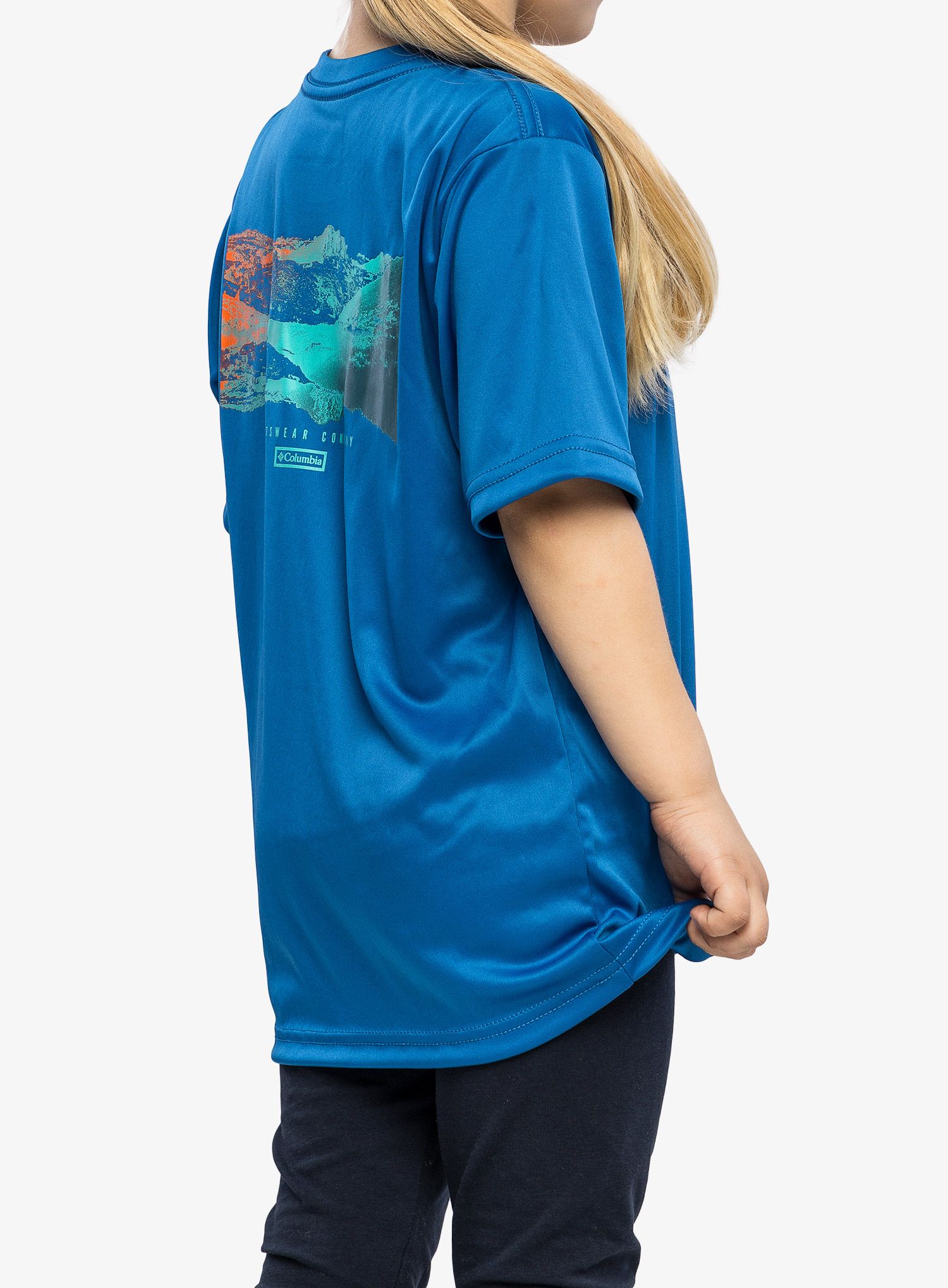 Majice za dječake Columbia Grizzly Ridge Back Graphic SS Tee - bright indigo/crags