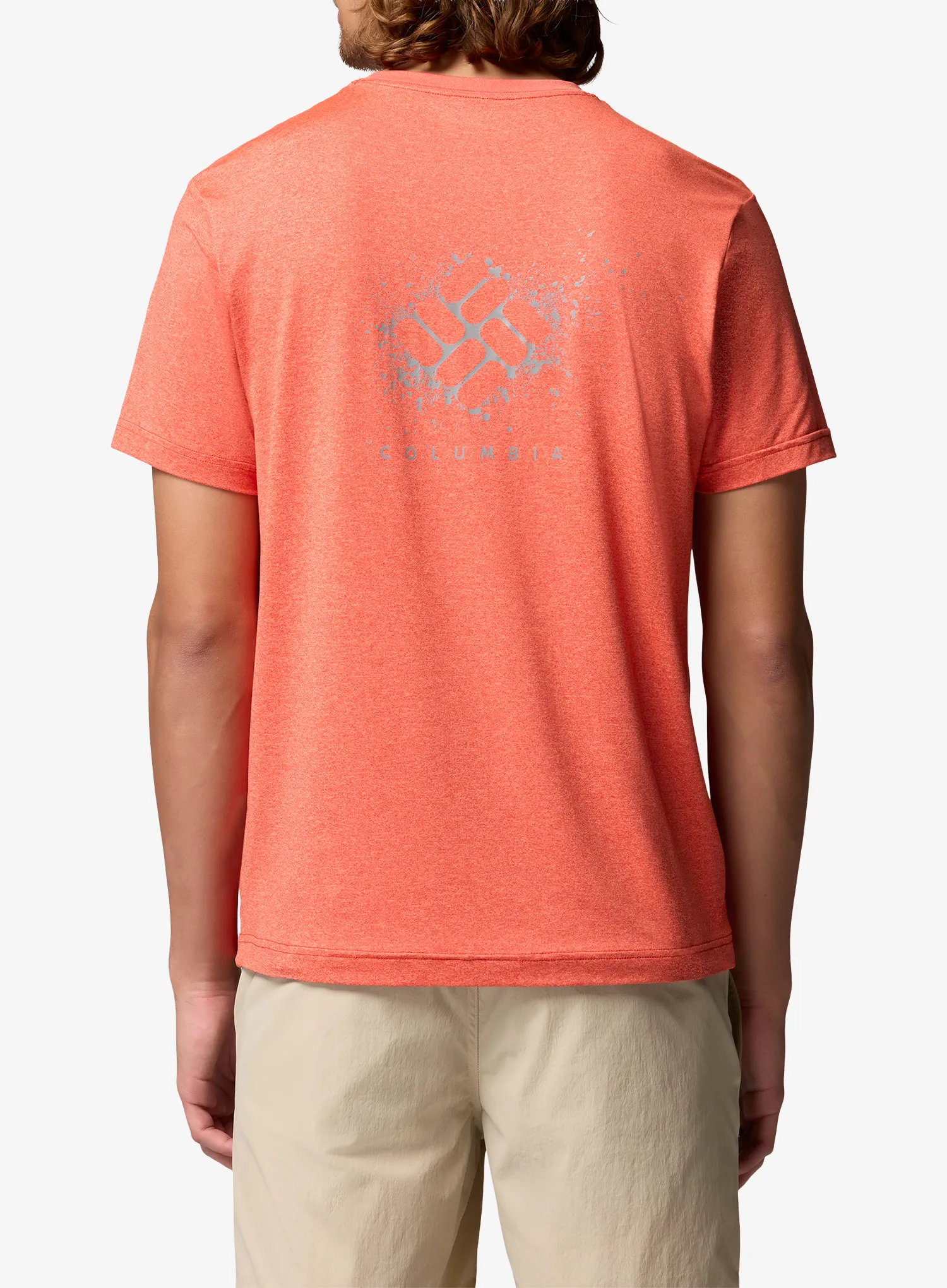 Majica Columbia Parsons Point S/S Back Graphic Tee - s.sonic heather/splatter gem