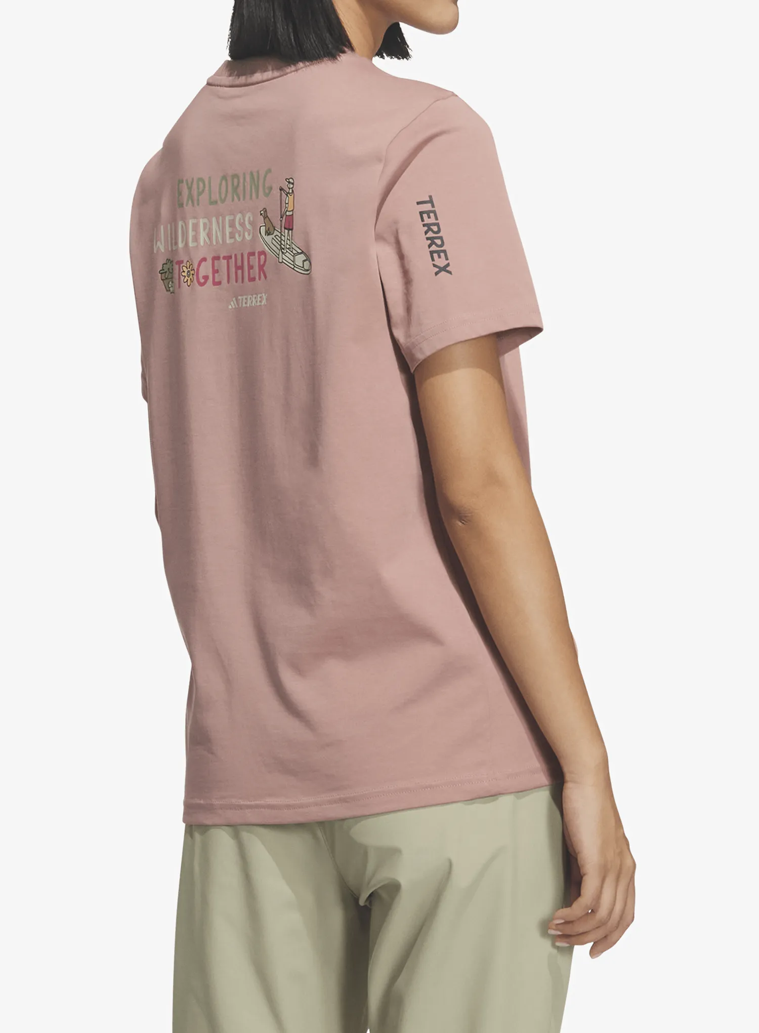 Ženska majica adidas TERREX Multi Graphic T-Shirt - warm clay
