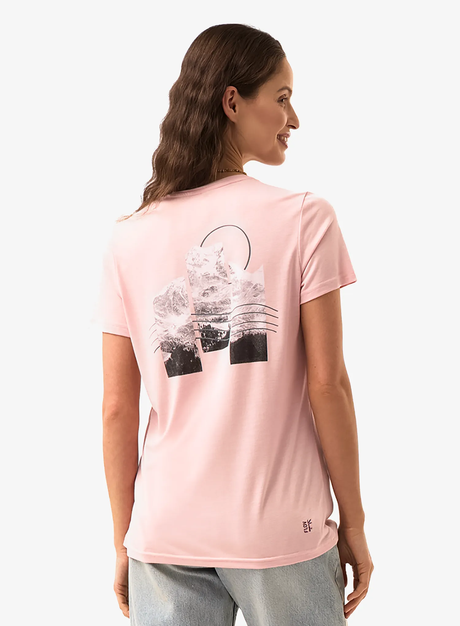 Ženska majica Flov Manresa - pink/light grey