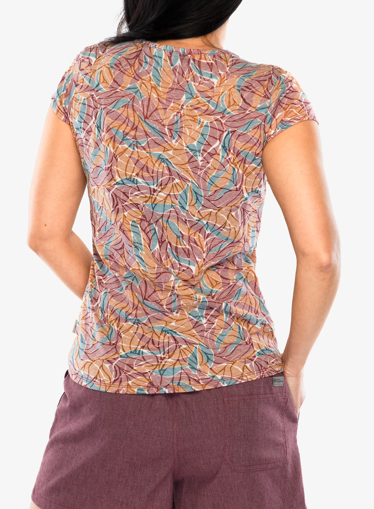 Ženska majica Royal Robbins Featherweight Tee - wild rhubarb presidio pt