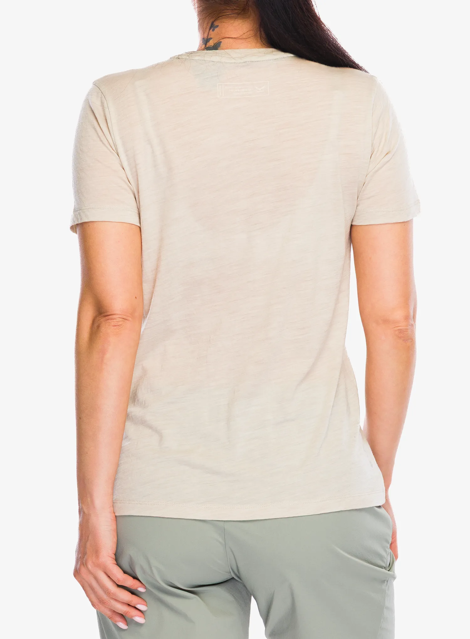 Ženska majica Salewa Eagle Eitd Merino T-Shirt - oatmeal