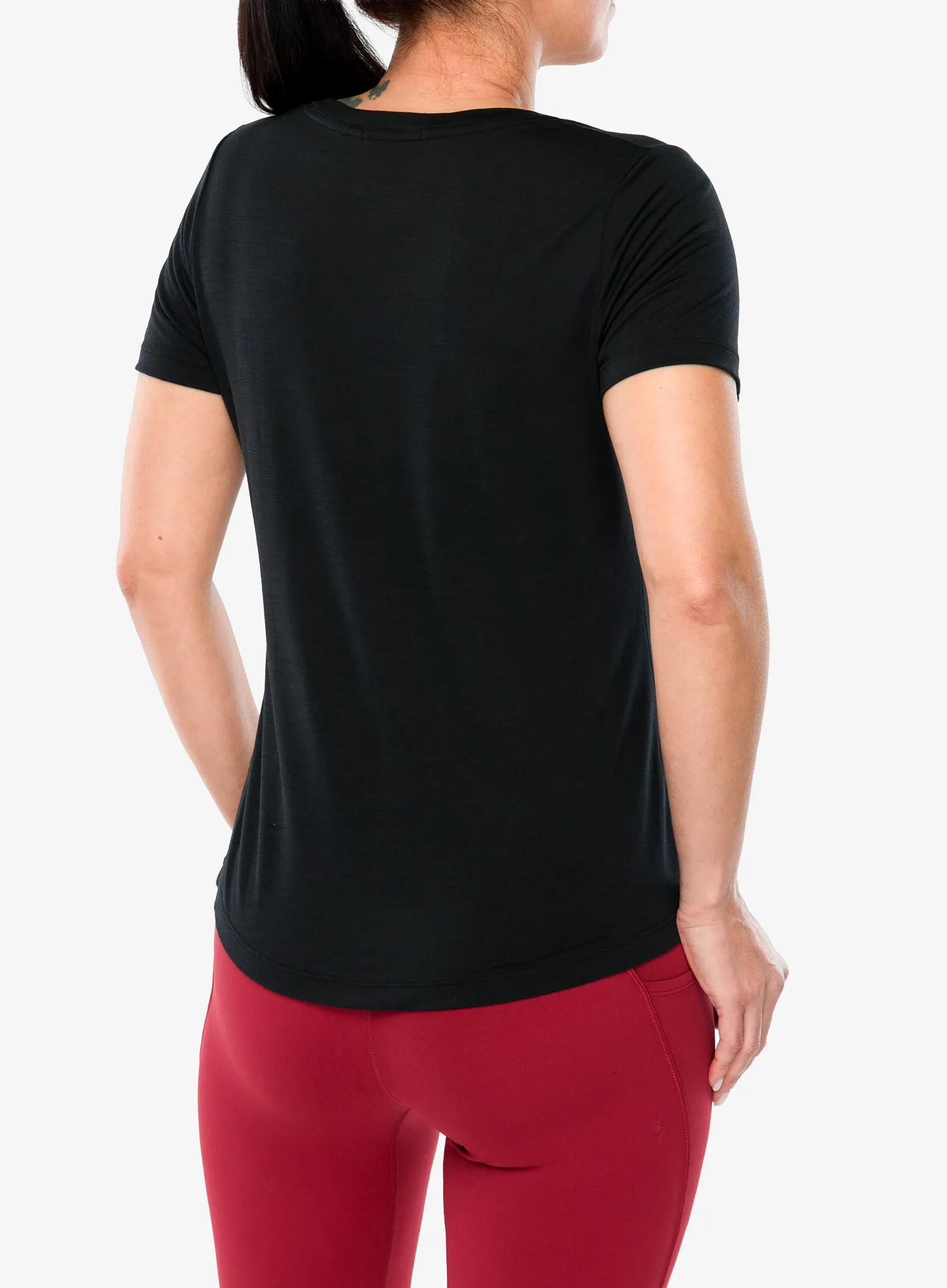 Ženska majica Smartwool Active Ultralite V-Neck Short Sleeve - black