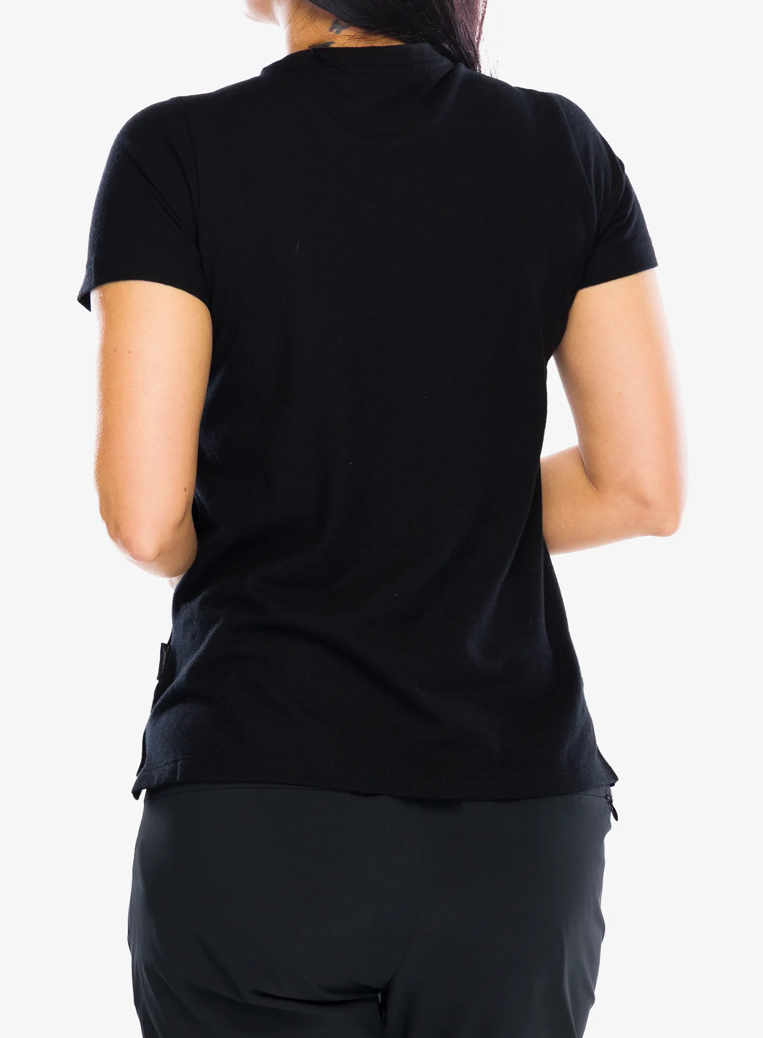Ženska majica Smartwool Perfect Crew Tee - black