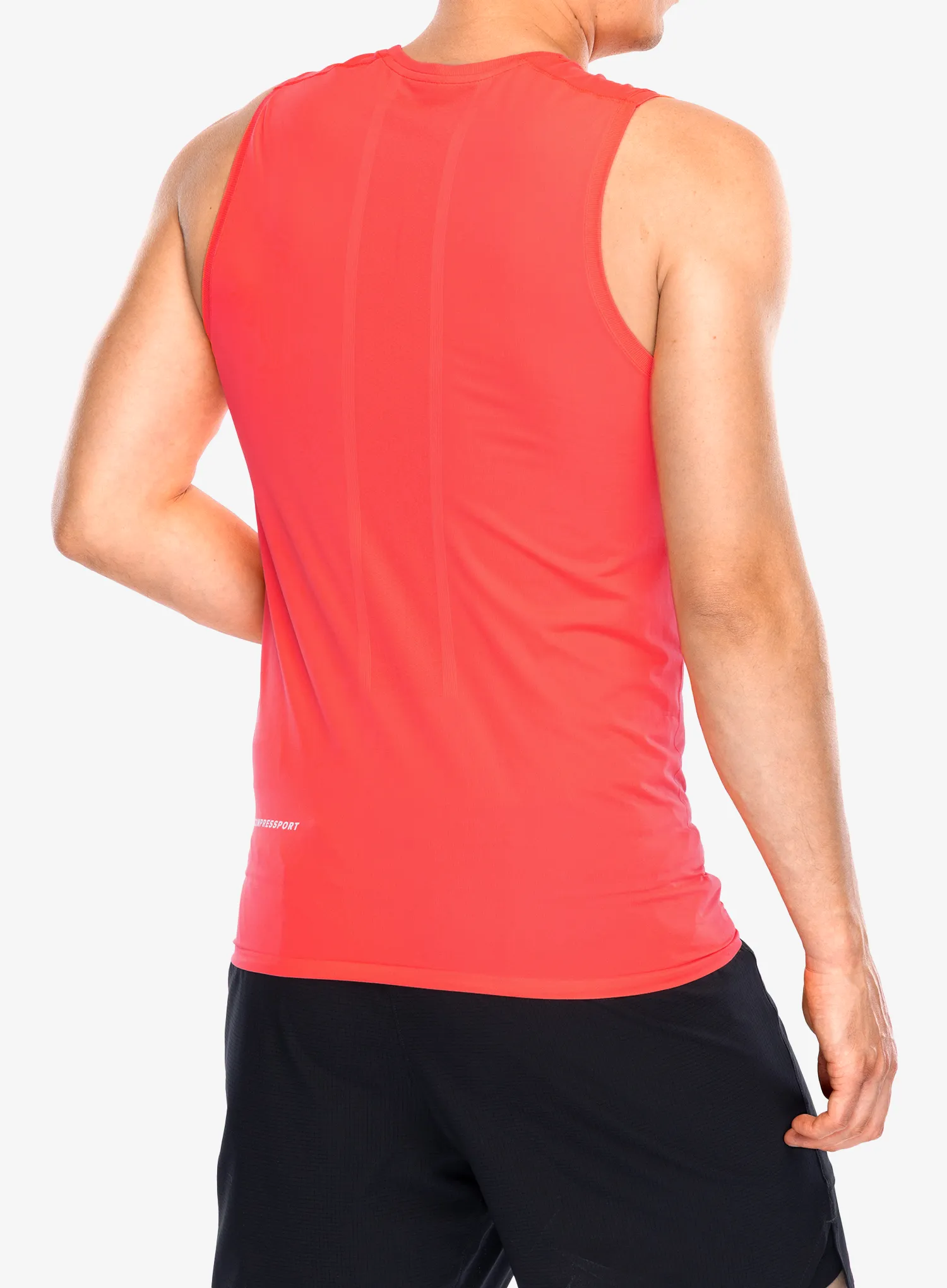 Majica za trčanje Compressport Trail Racing Tank - fluo red
