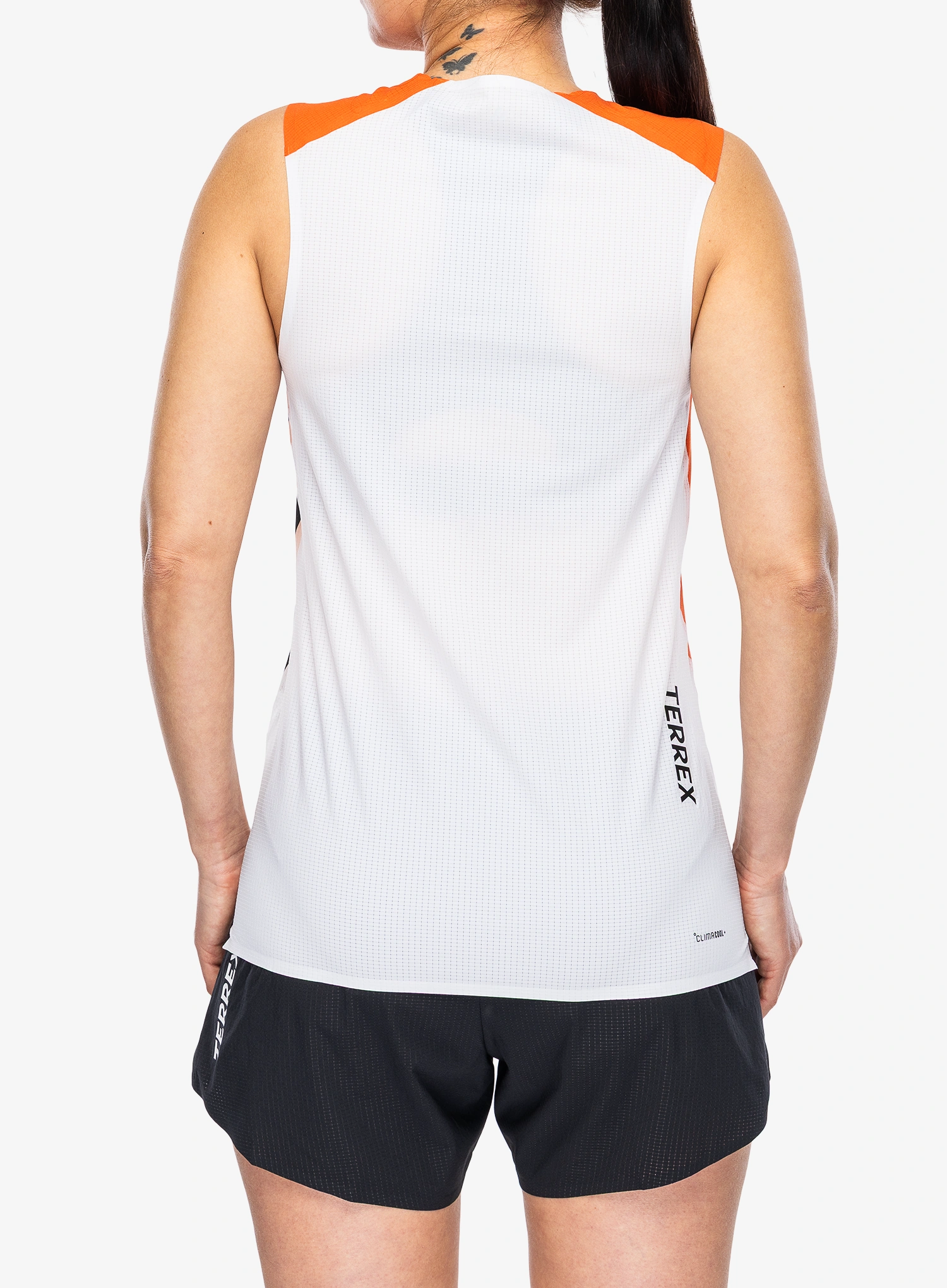 Ženska majica za trčanje adidas TERREX Xperior Pro Tank - white/semi impact orange
