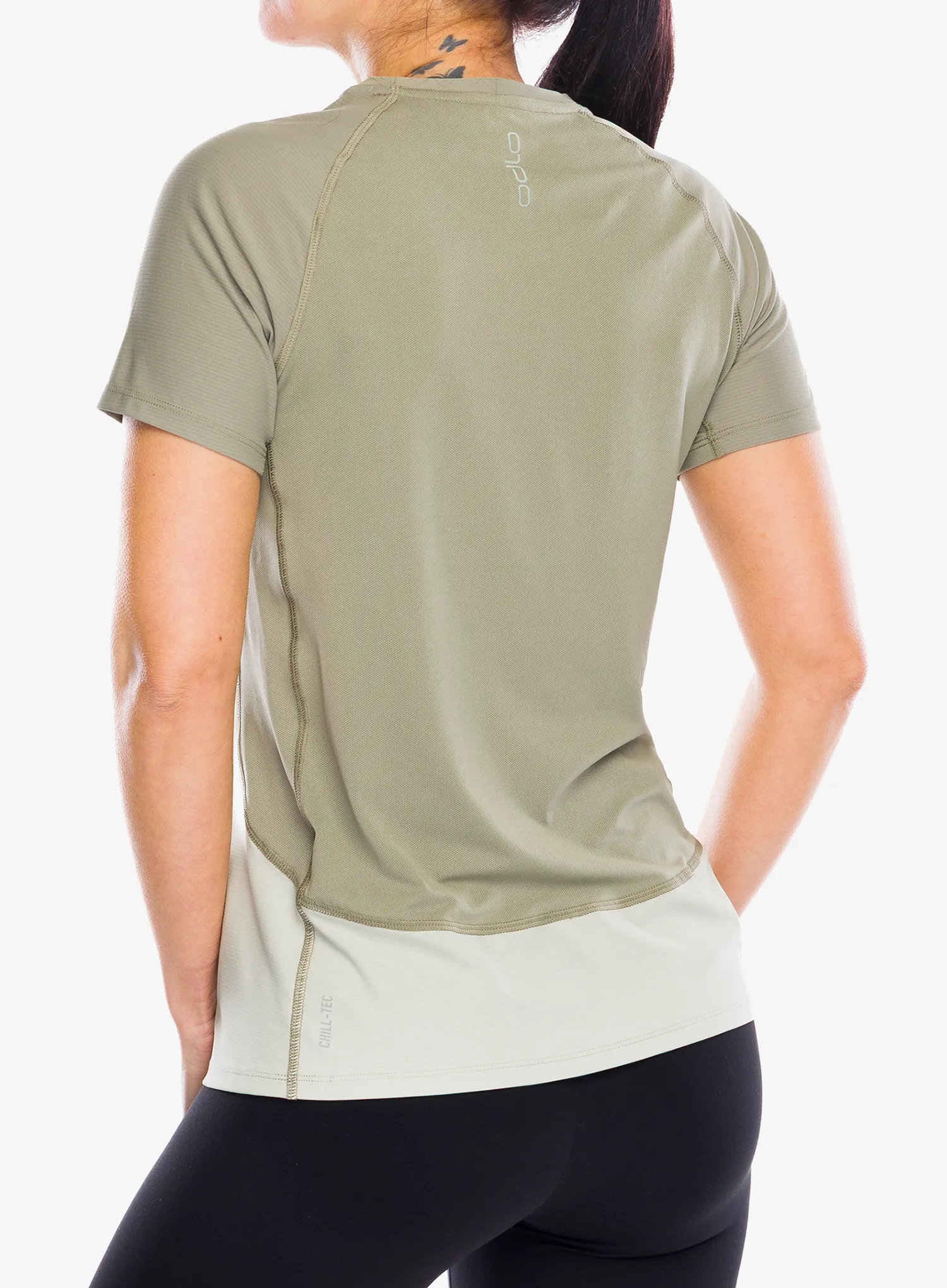 Ženska majica za trčanje Odlo X-Alp Trail T-Shirt Crew Neck S/S - agate gray/vetiver
