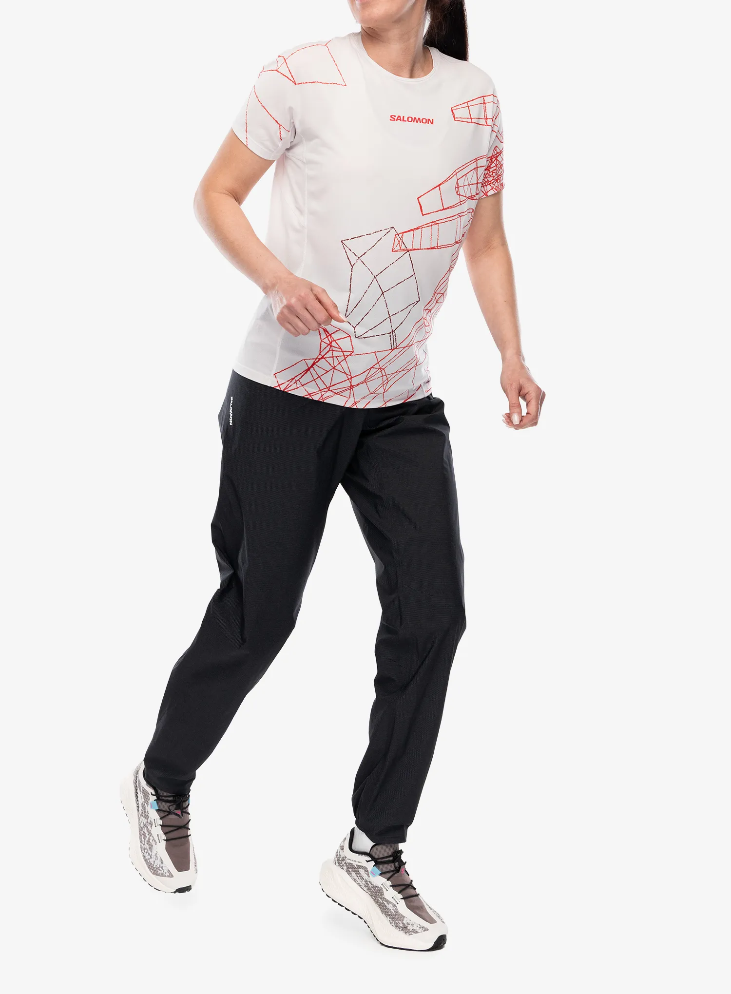 Ženska majica za trčanje Salomon S/Lab Speed Tee - lilac ash/fiery red
