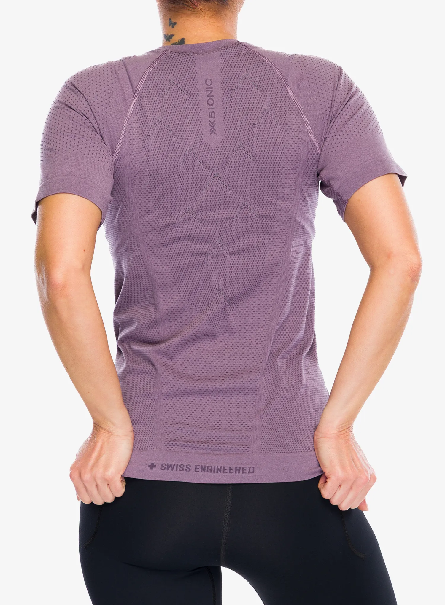 Ženska majica za trčanje X-Bionic Xceed Run Shirt S/S - dusty lavender/lavender night
