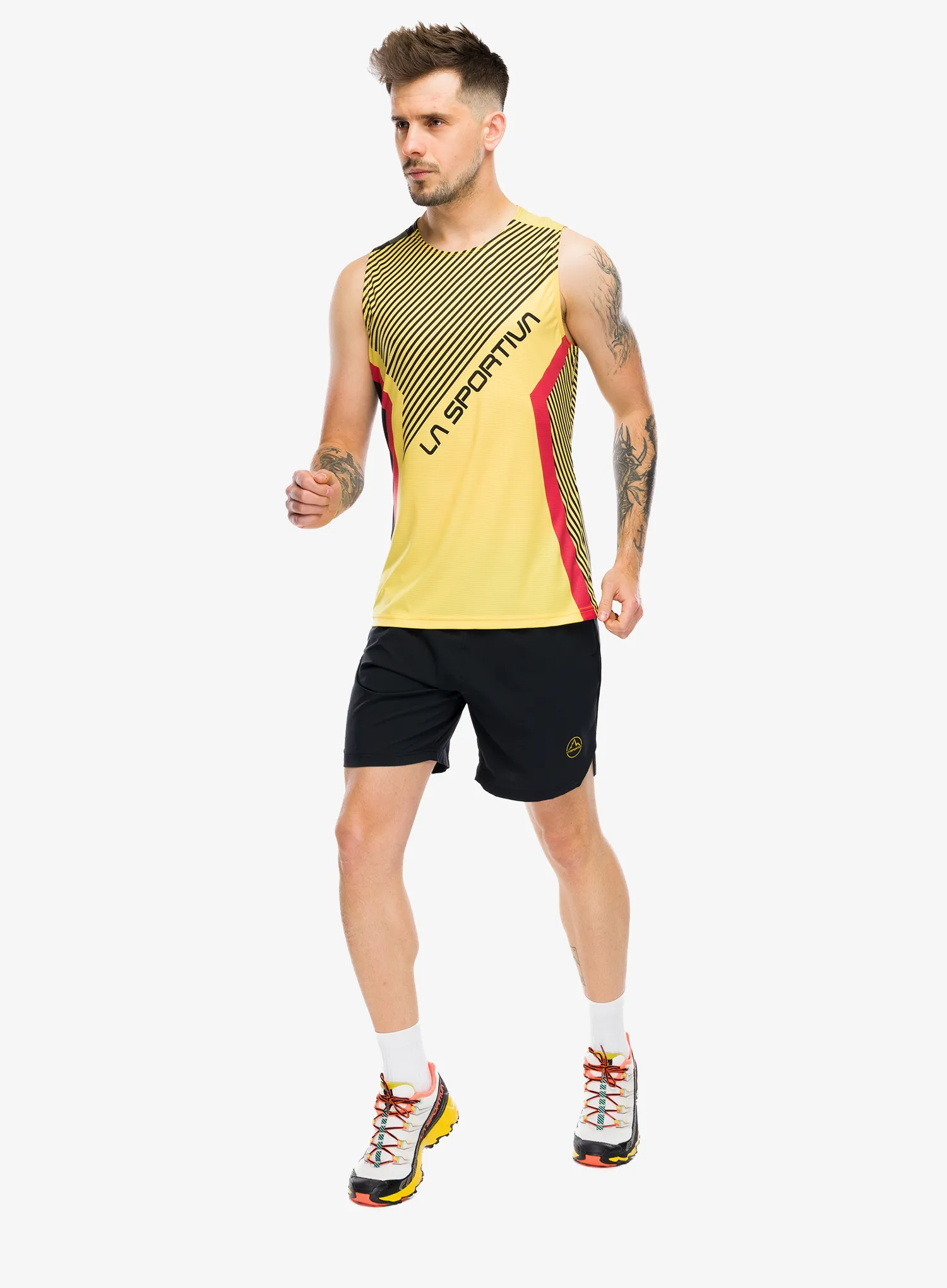 Majica za trčanje La Sportiva Flow Tank - black/yellow