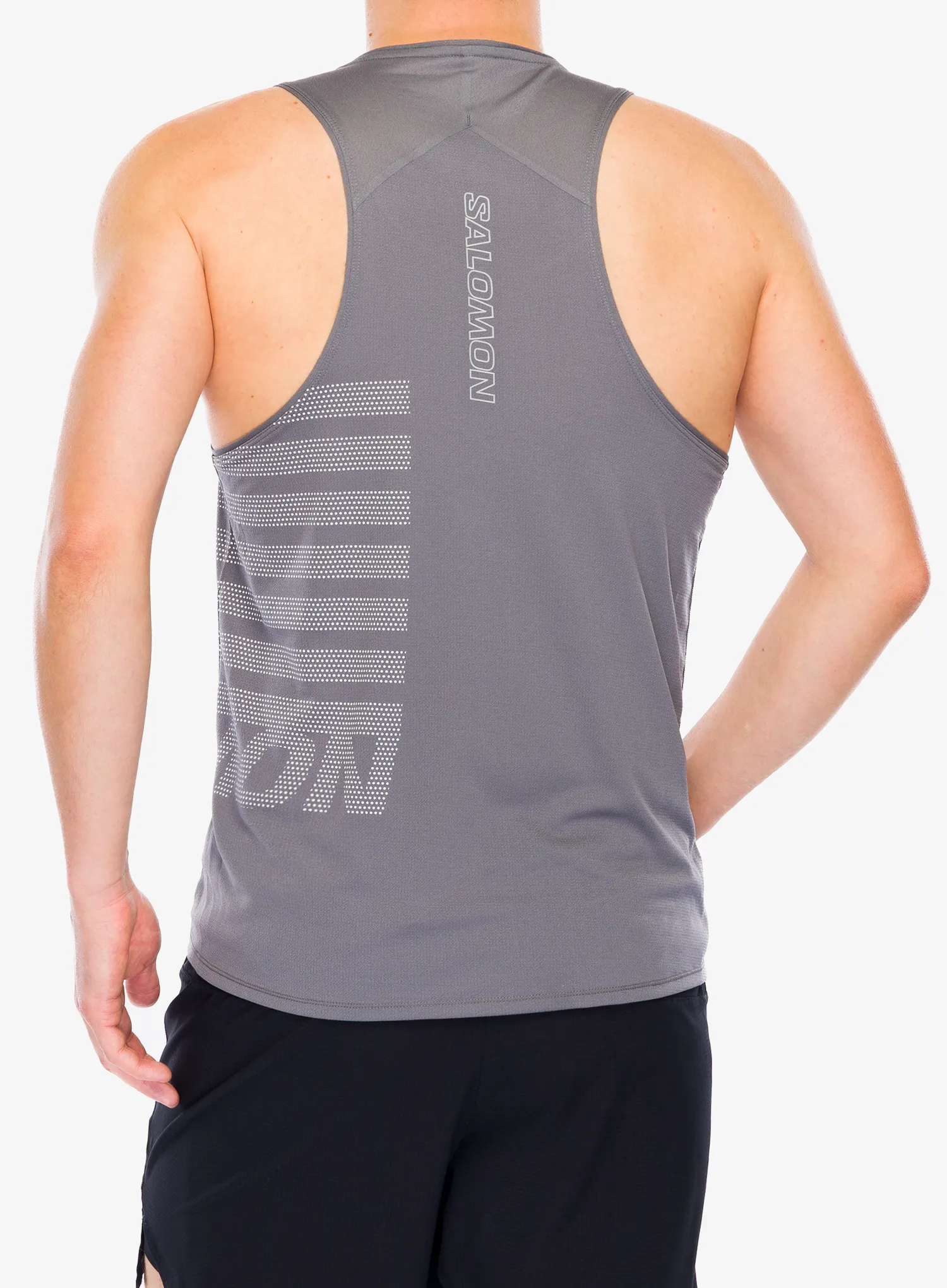 Majica za trčanje Salomon Sense Aero Singlet GFX - castel