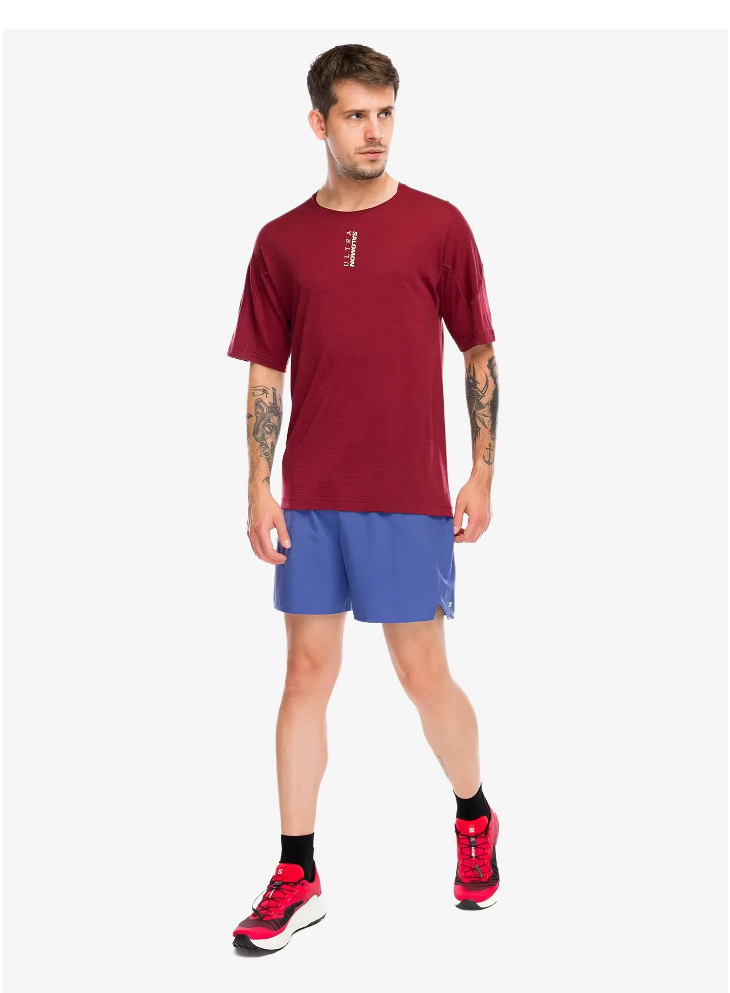 Majica za trčanje Salomon Ultra S/S Tee - syrah