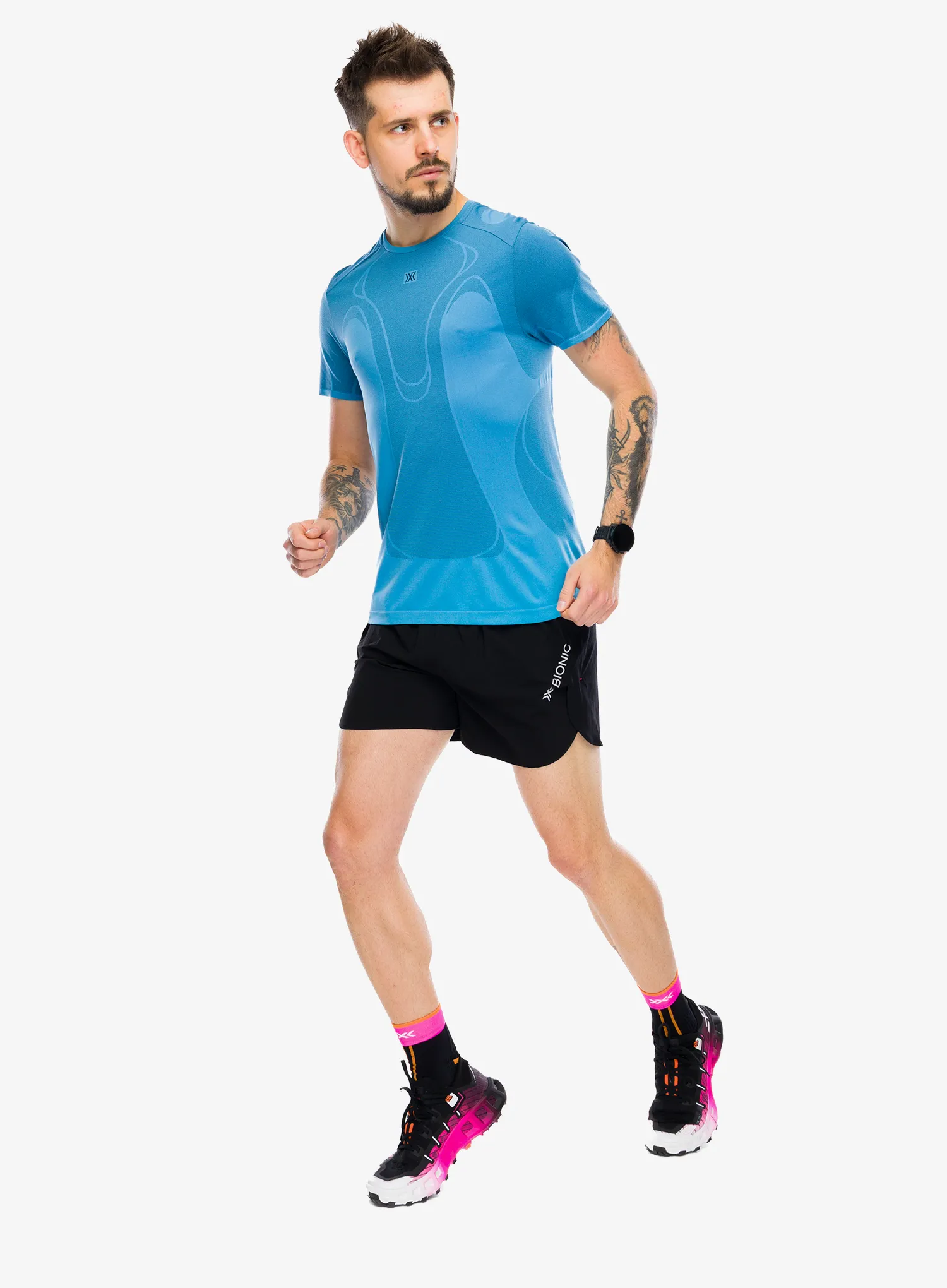 Majica za trčanje X-Bionic Xceed Run Perform Shirt - eternal ice
