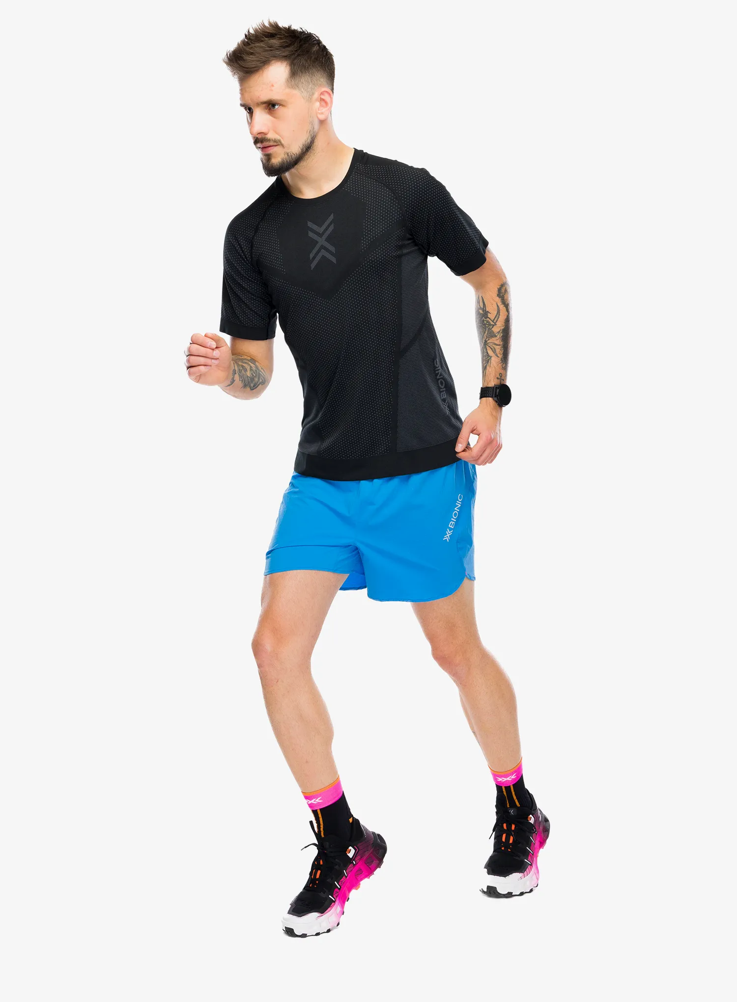 Majica za trčanje X-bionic Xceed Run Shirt S/S - x black/rhino grey