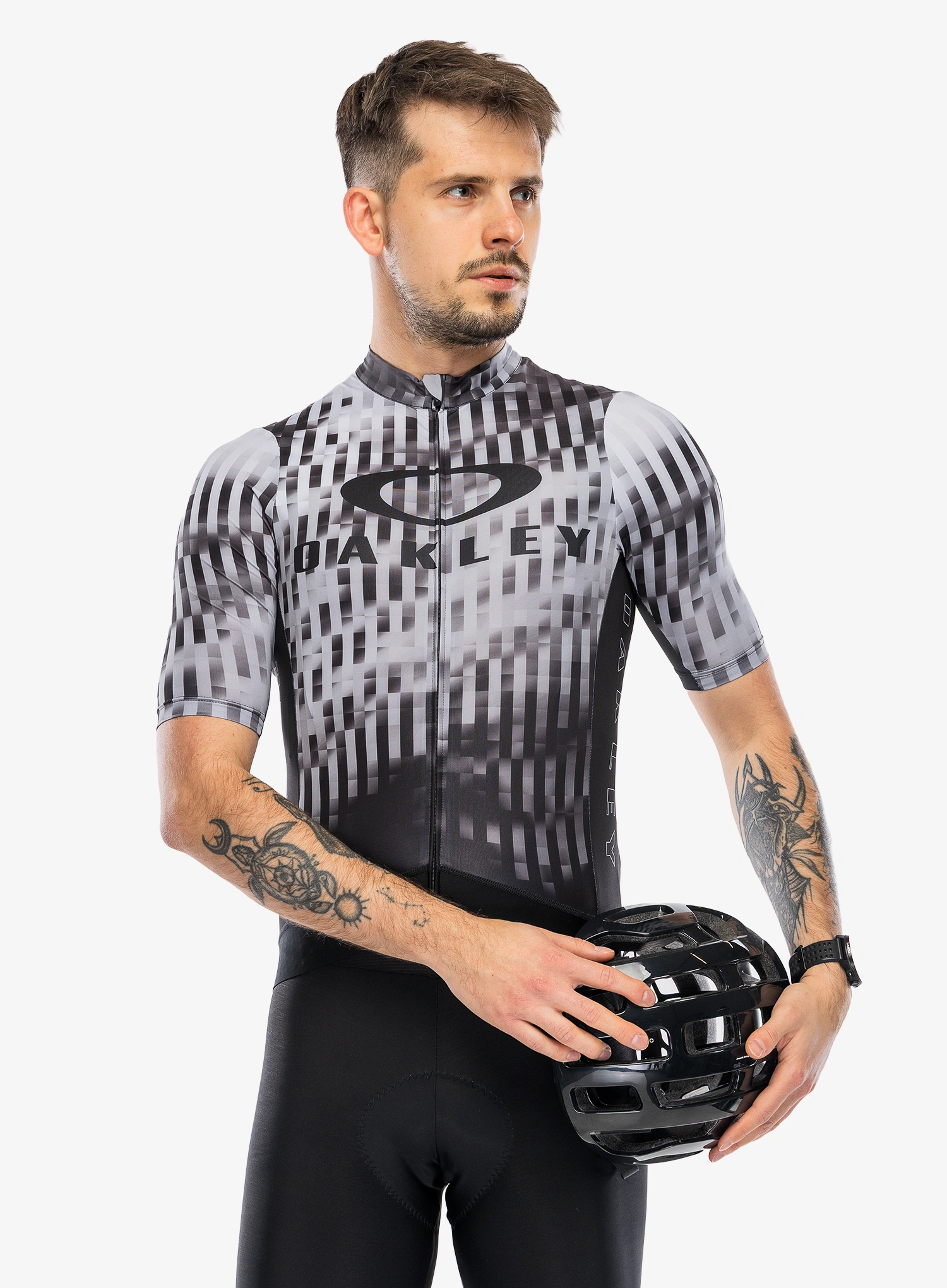 Biciklistička majica Oakley Icon Training Jersey - black glitch print