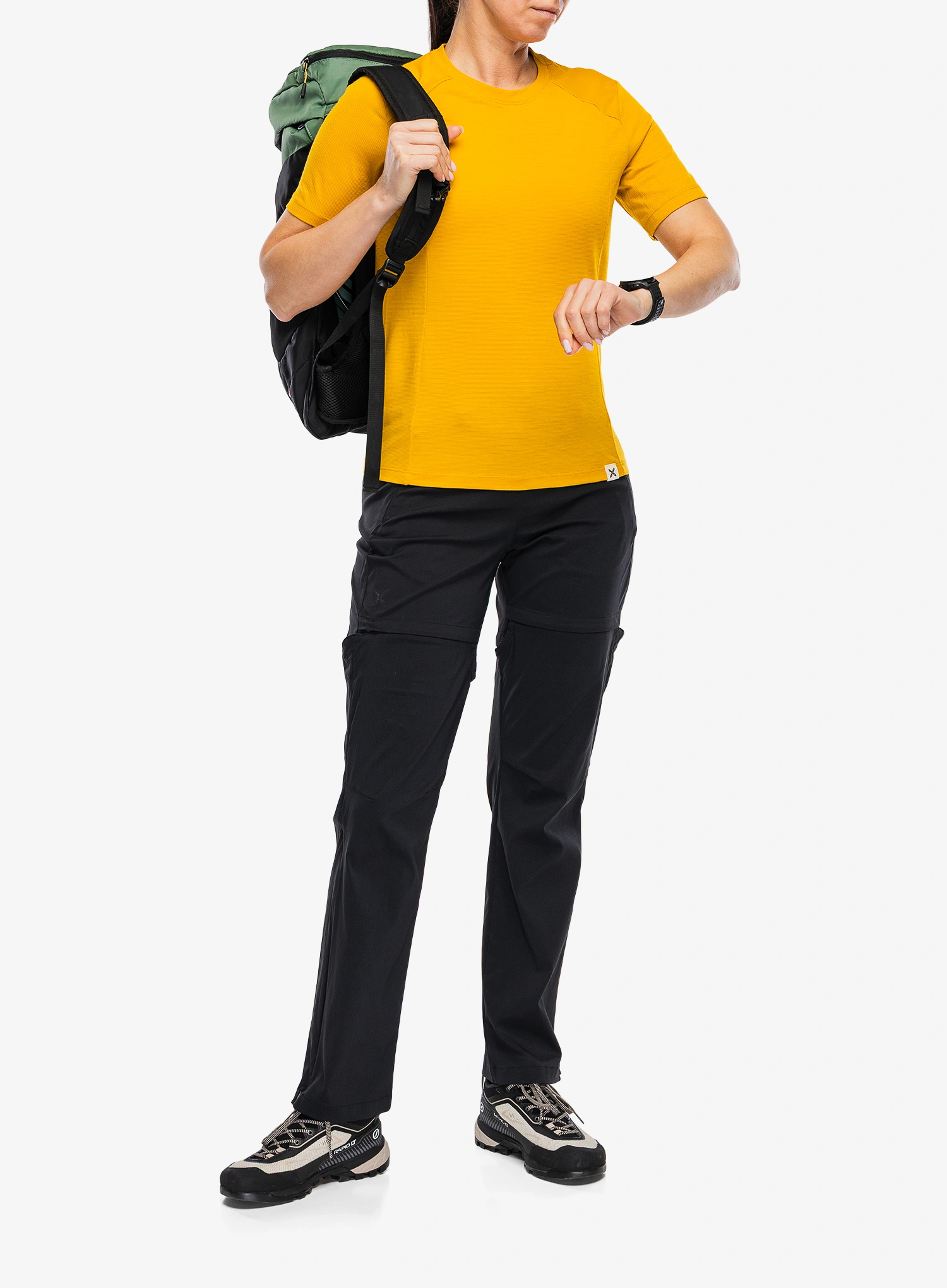 Ženska merino majica Montura Merino Mix T-Shirt - mustard