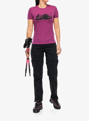 Ženska merino majica Montura Peaks Merino T-Shirt - baton rouge