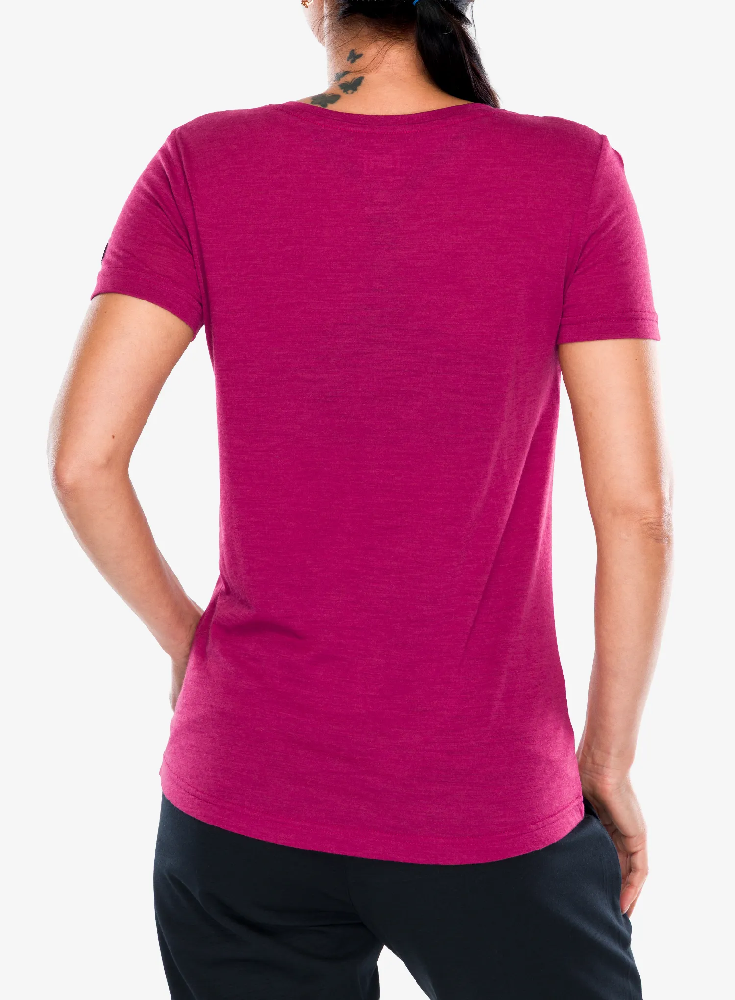 Ženska merino majica Super.natural Carski Tee - anemone/various