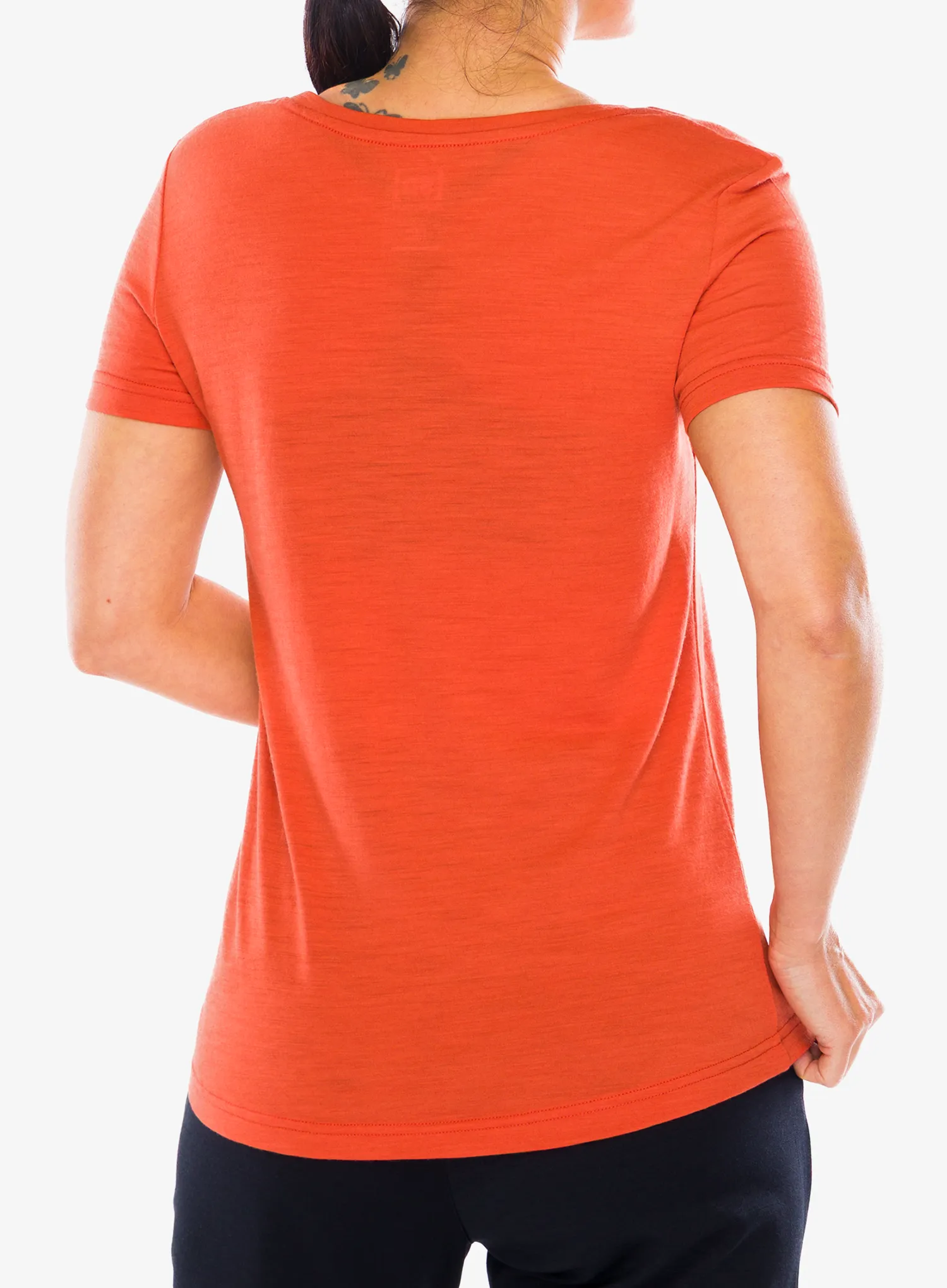 Ženska merino majica Super.natural Preikestolen Cliffs Tee - chilli/feather grey/cooper