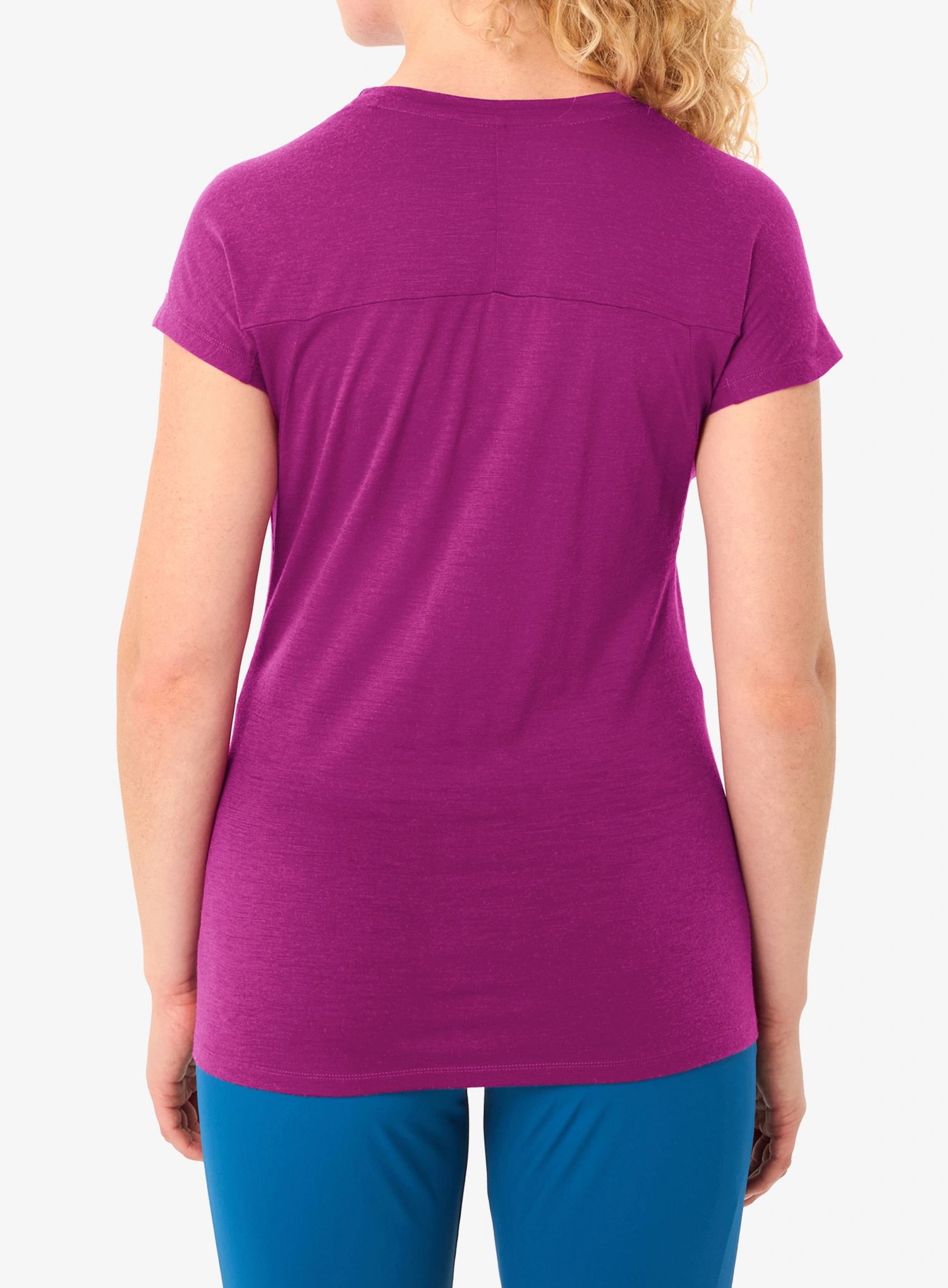Ženska merino majica Vaude Tekoa Wool T-Shirt - pink orchid