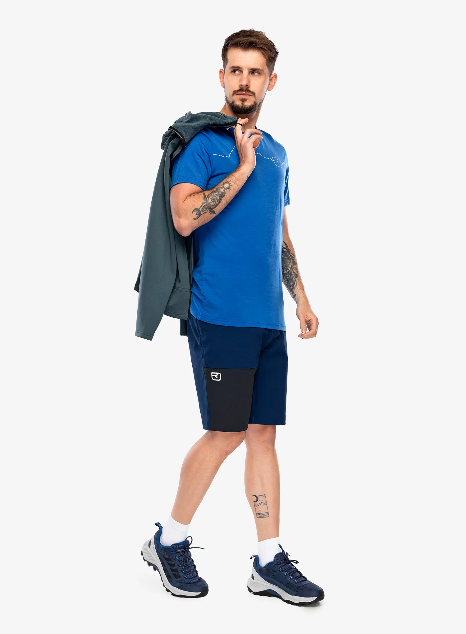Merino majica Ortovox 150 Cool Mountain TS - blue note