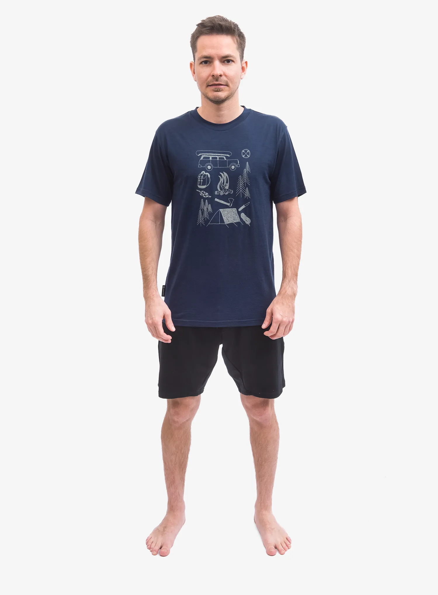 Merino majica Sensor Merino Active Outside Tee SS - deep blue