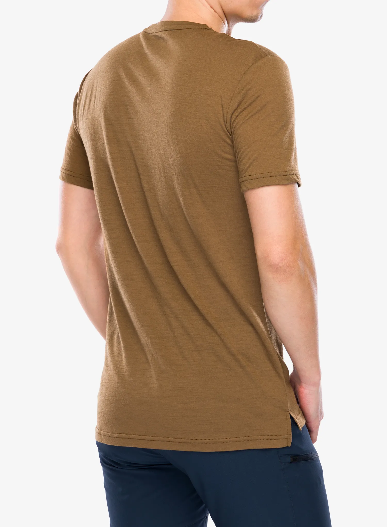 Merino majica Super.natural Carabineri Tee - kangaroo/jet black