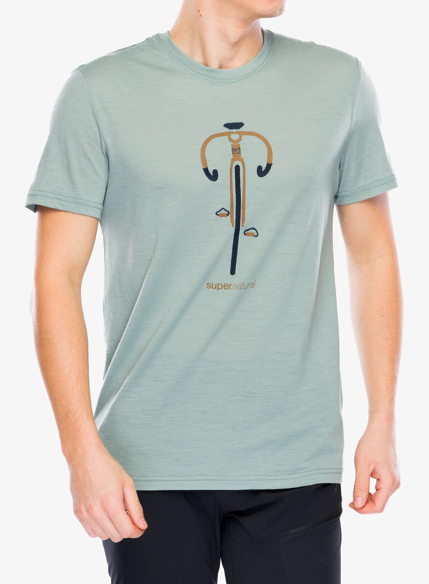 Merino majica Super.natural Vintage Bike Tee - ch.green/kangaroo/blueberry