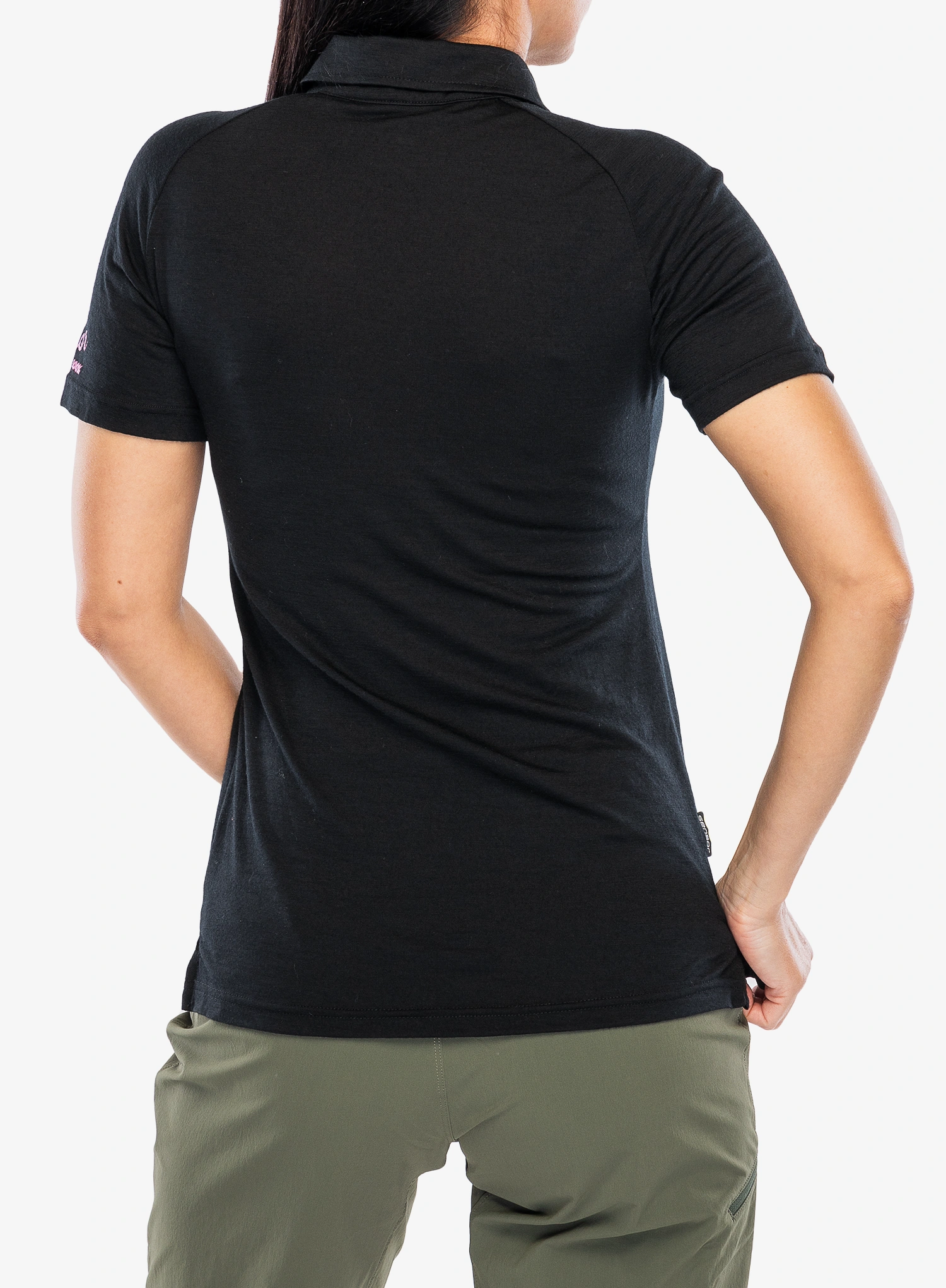 Ženska polo majica Sensor Merino Active Polo Tee SS - black/black