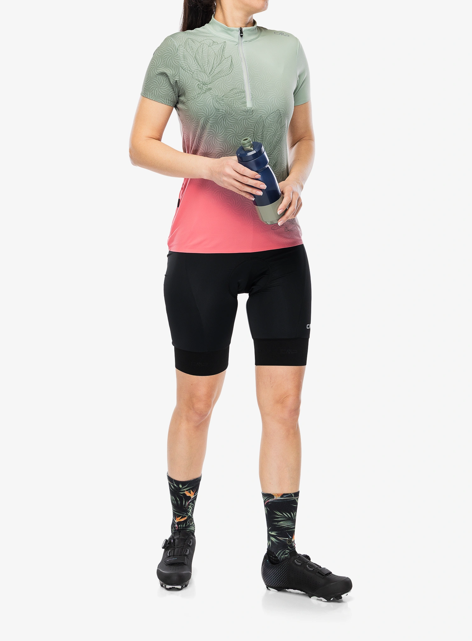 Ženska biciklistička majica CMP Talya T-Shirt - pistacchio/coral
