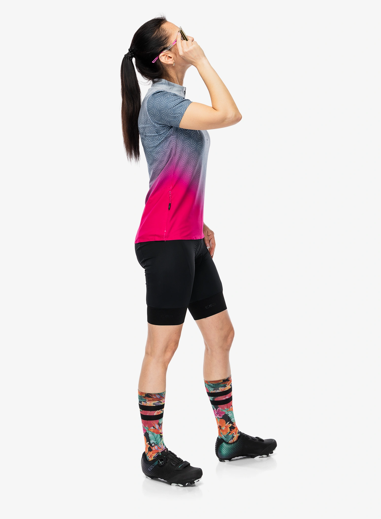 Ženska biciklistička majica CMP Talya T-Shirt - sky blue/magenta
