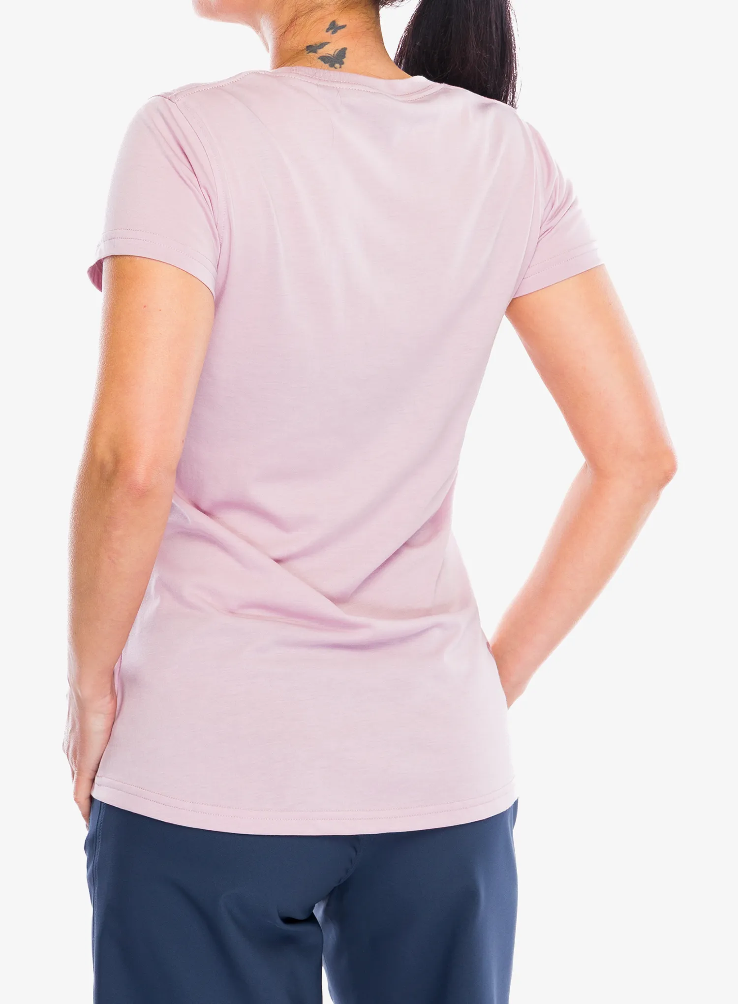 Ženska biciklistička majica ION Logo SS DR - dark lavender