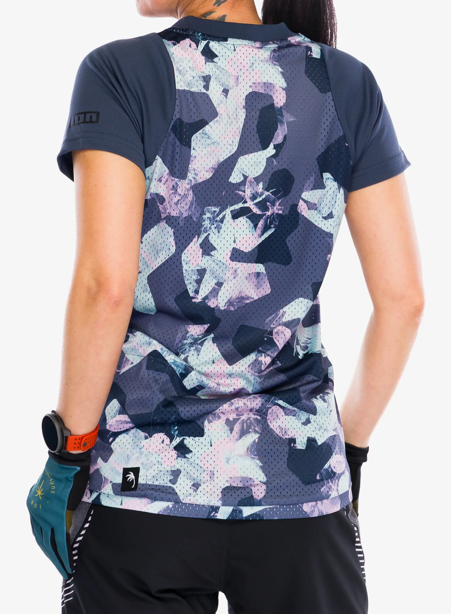 Ženska biciklistička majica ION Scrub SS - indigo dawn