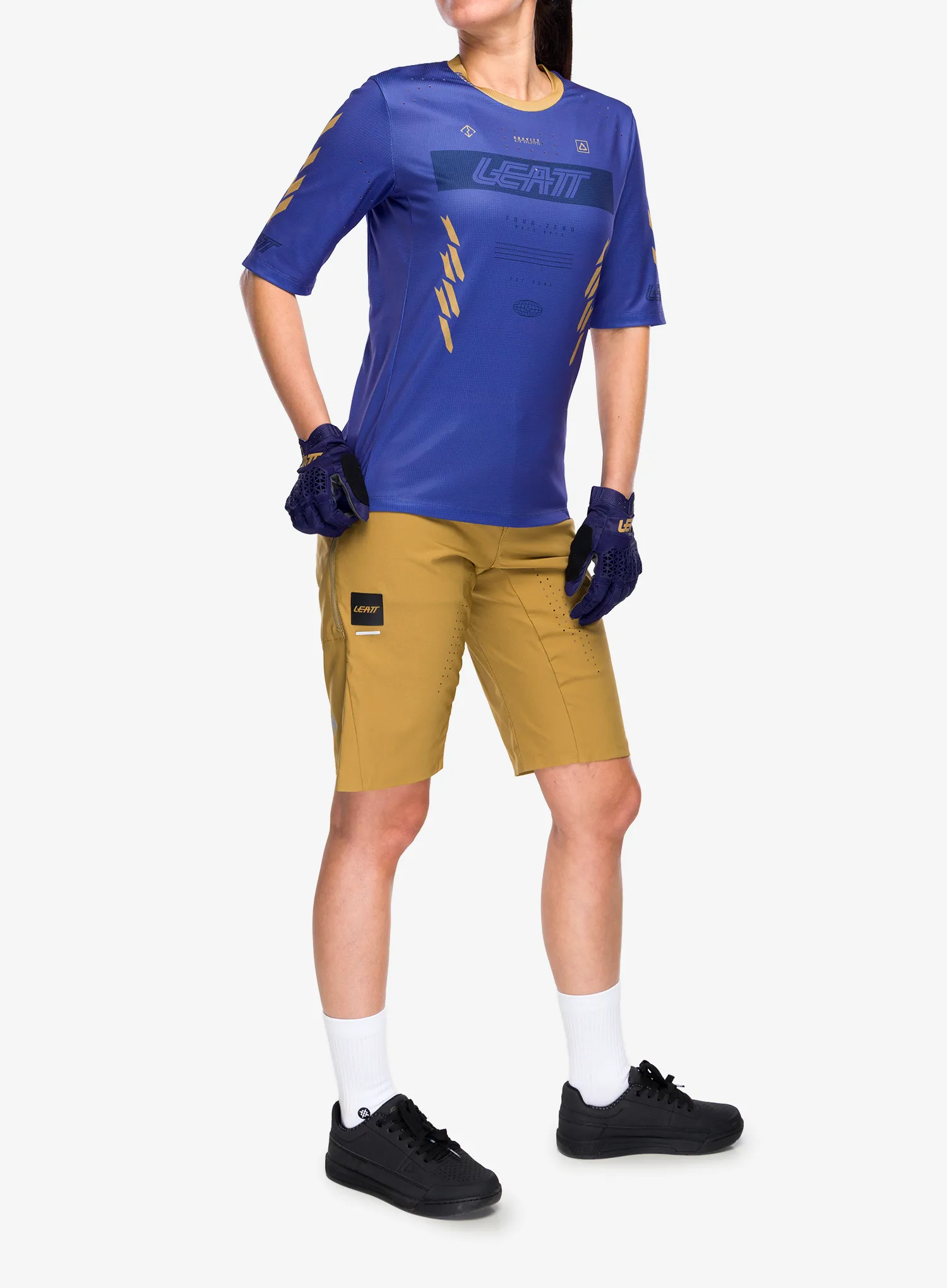 Ženska biciklistička majica Leatt Jersey MTB Gravity 4.0 - cosmic blue