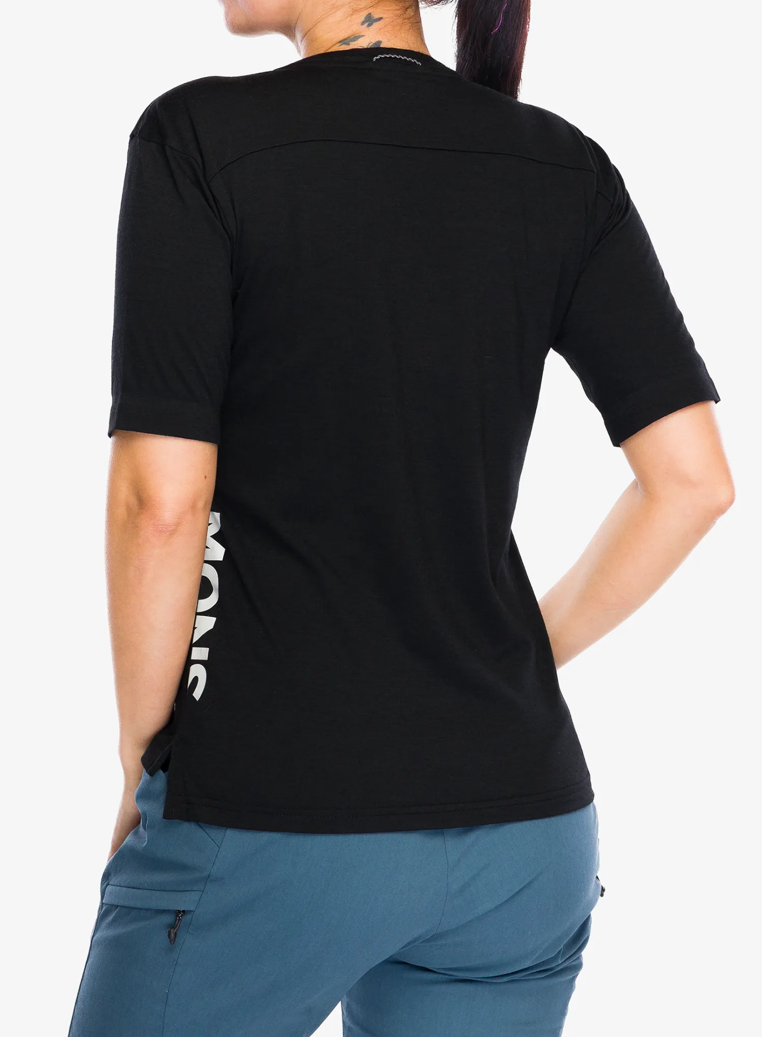 Ženska biciklistička majica Mons Royale Diversion Merino Bike Jersey Short Sleeve - black/black