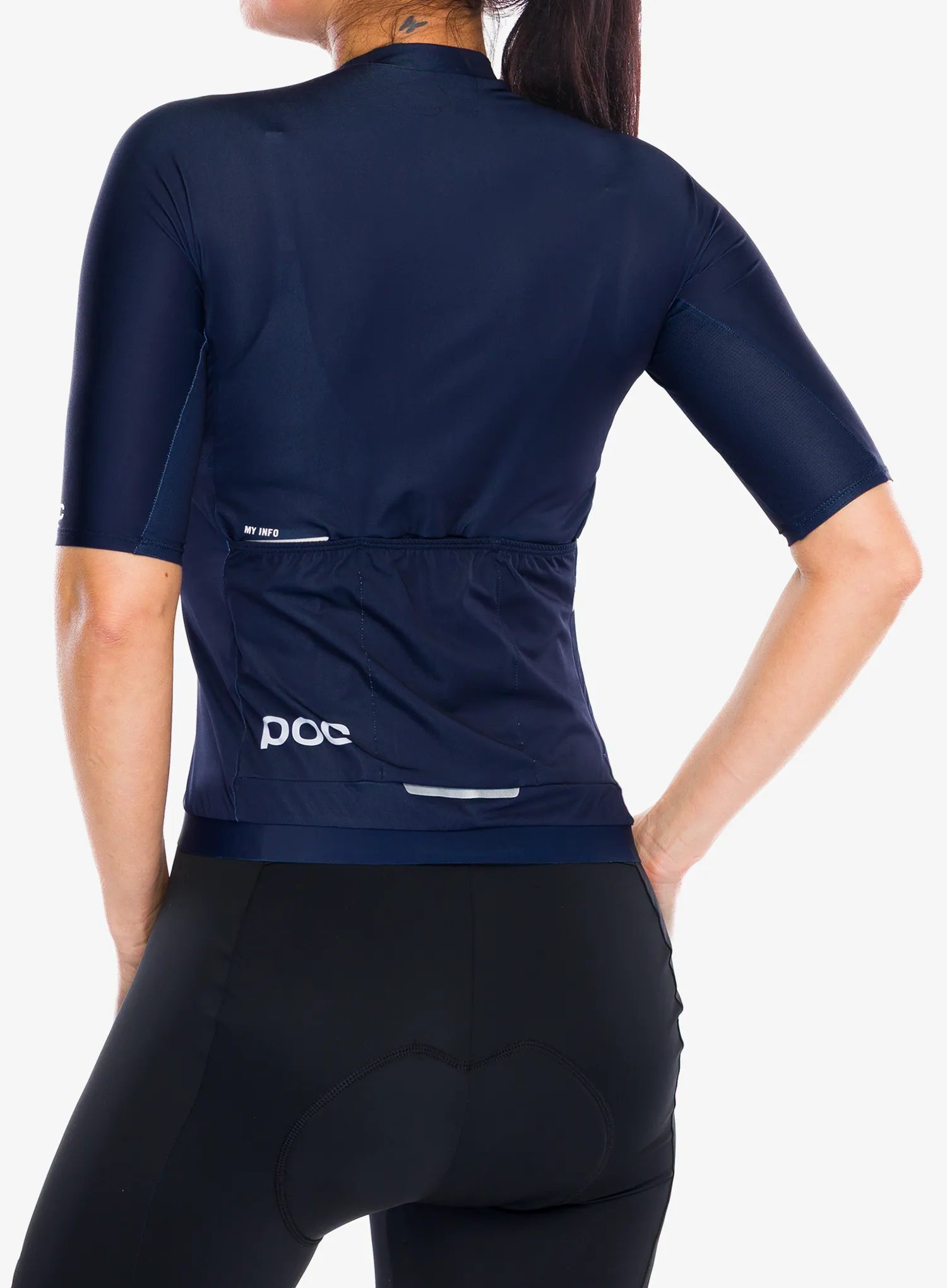 Ženska biciklistička majica POC Pristine Jersey - turmaline navy