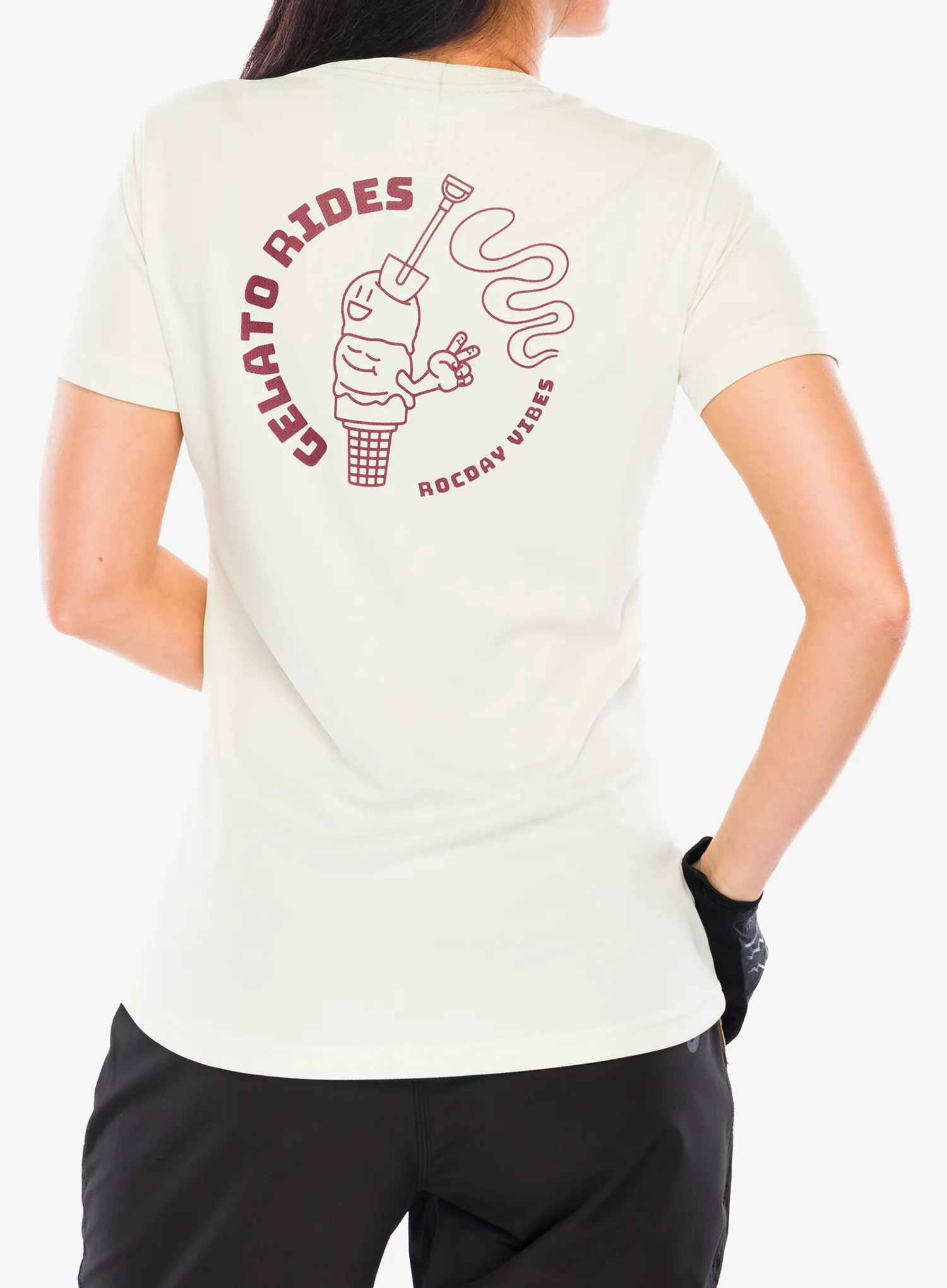 Ženska biciklistička majica Rocday Gelato Short Sleeve - beige