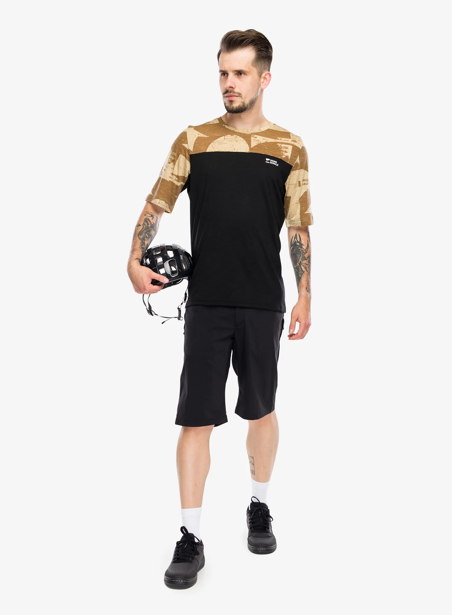 Biciklistička majica Mons Royale Diversion Merino Bike Jersey Short Sleeve - mr grunge/black