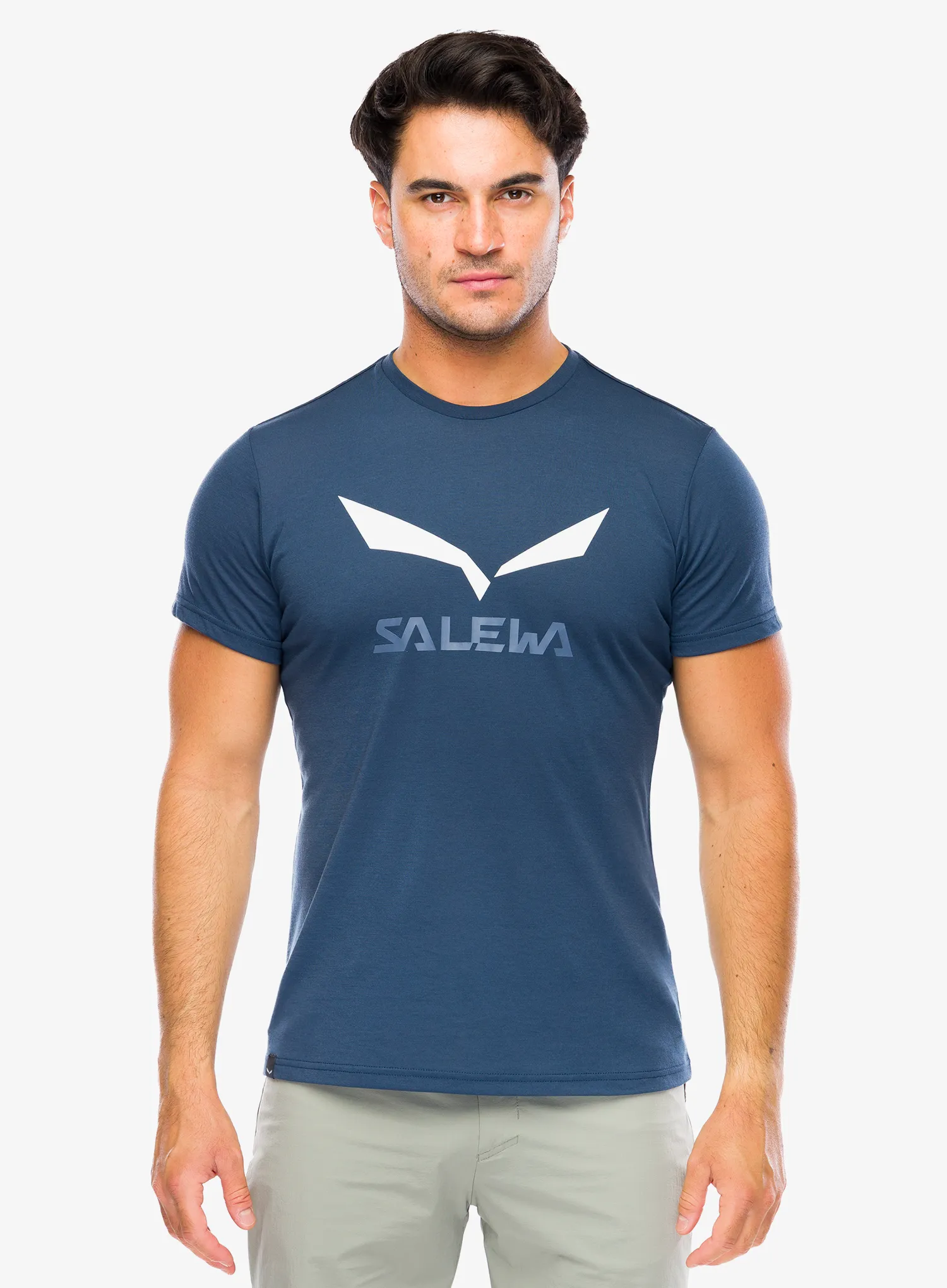Majica Salewa Solidlogo Dry T-shirt - dark denim
