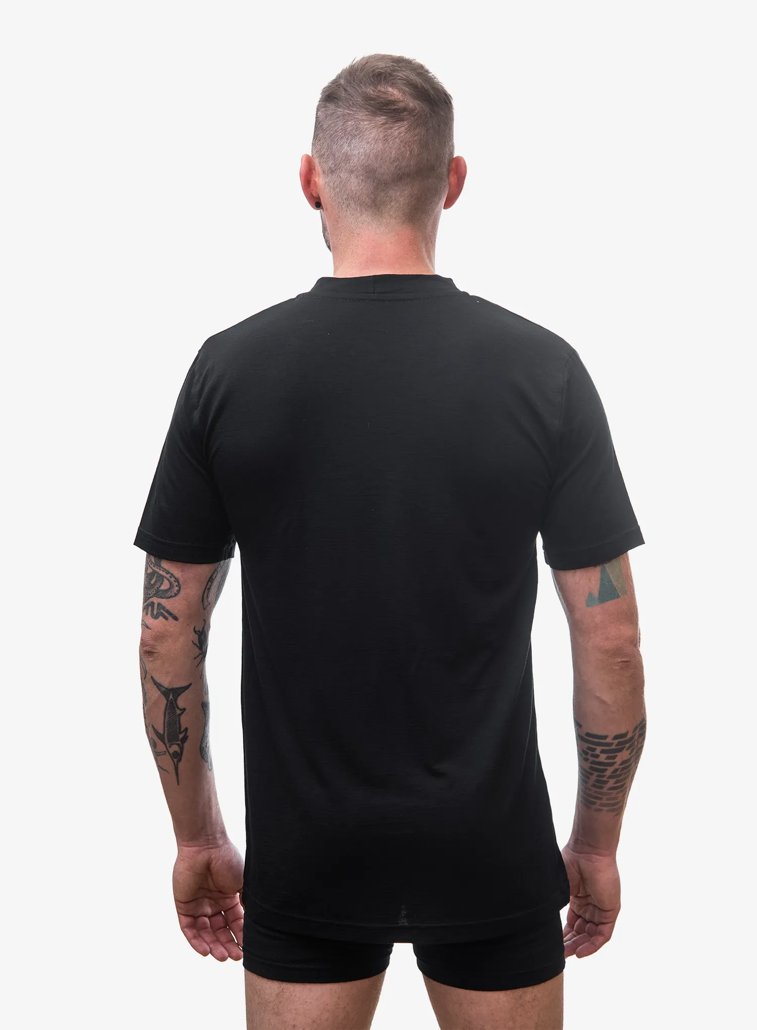 Majica Sensor Merino Active PT Tee S/S - black mountains