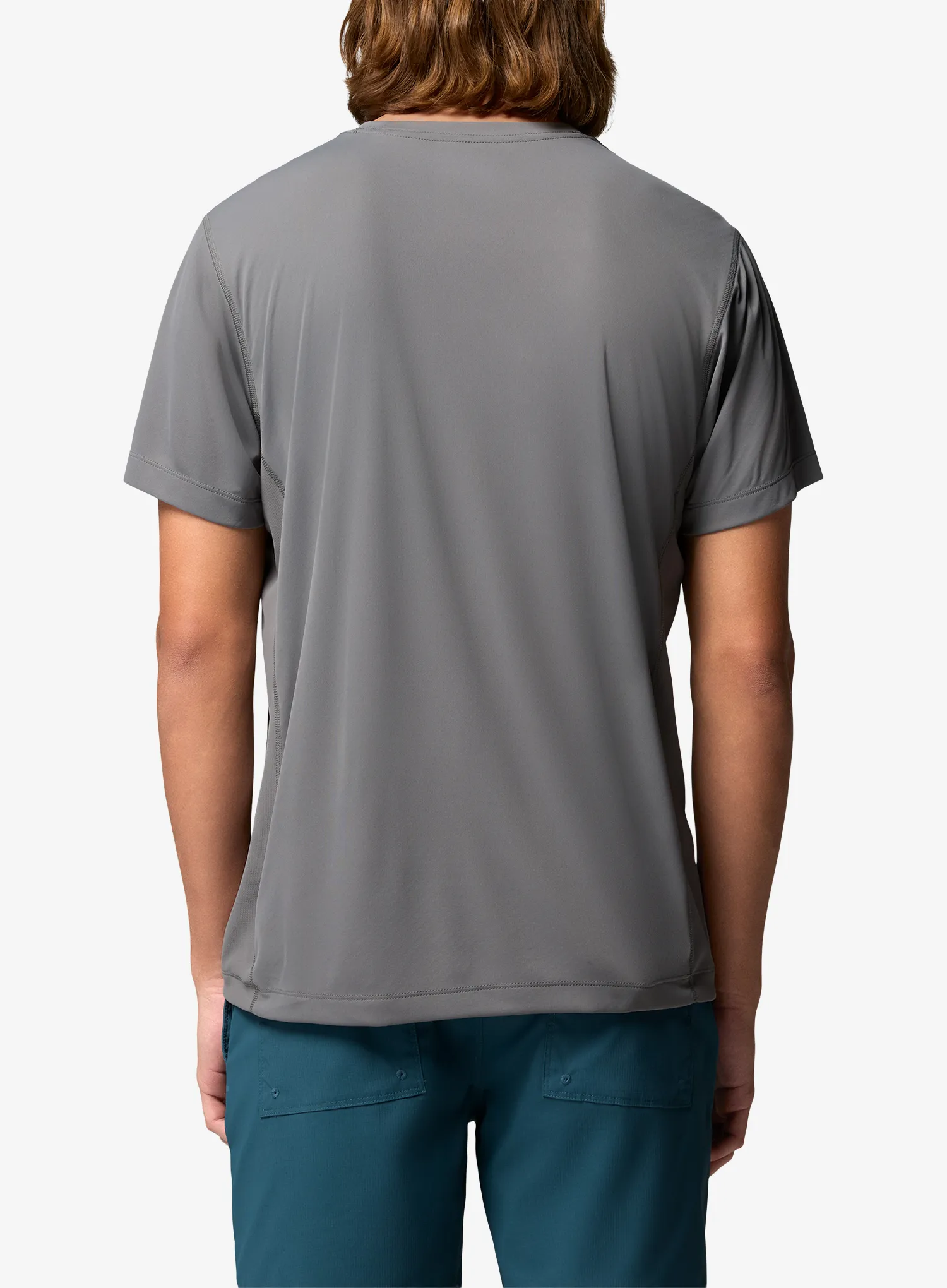 Brzosušeća majica Columbia Zero Rules Light S/S Graphic Crew - city grey/scripted peaks