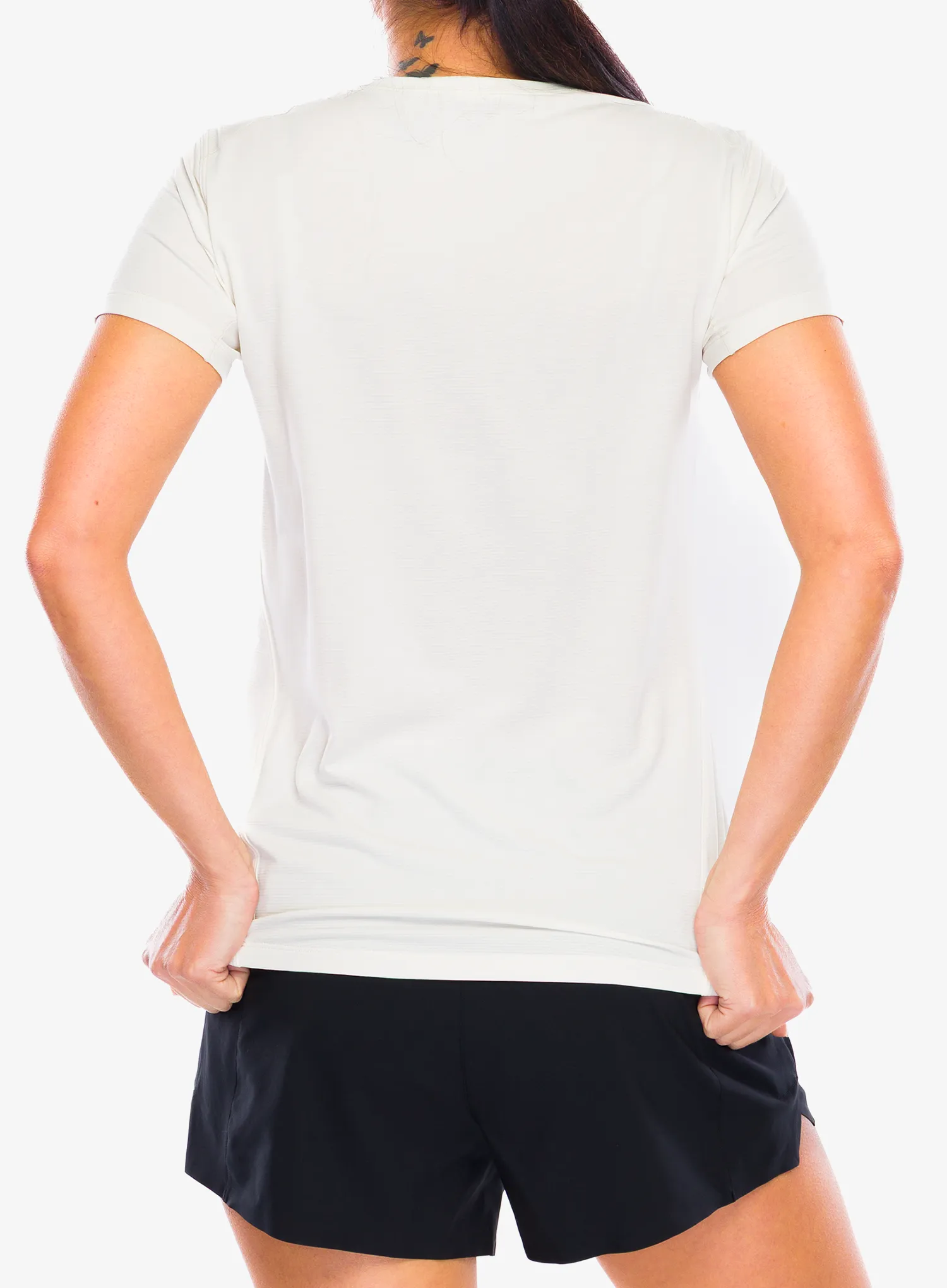 Ženska brzosušeća majica Arcteryx Taema Crew Neck SS - arctic silk heather