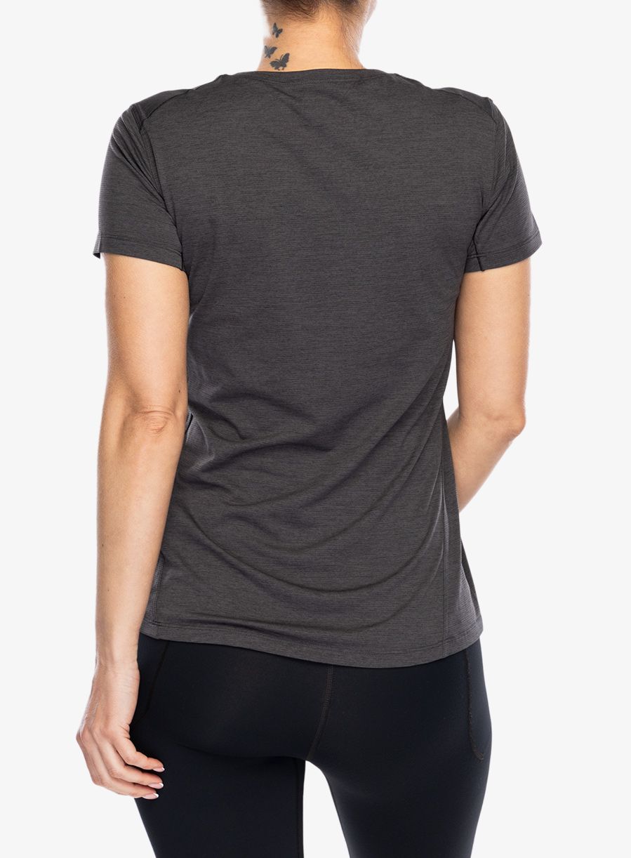 Ženska brzosušeća majica Arcteryx Taema Crew Neck SS - black heather