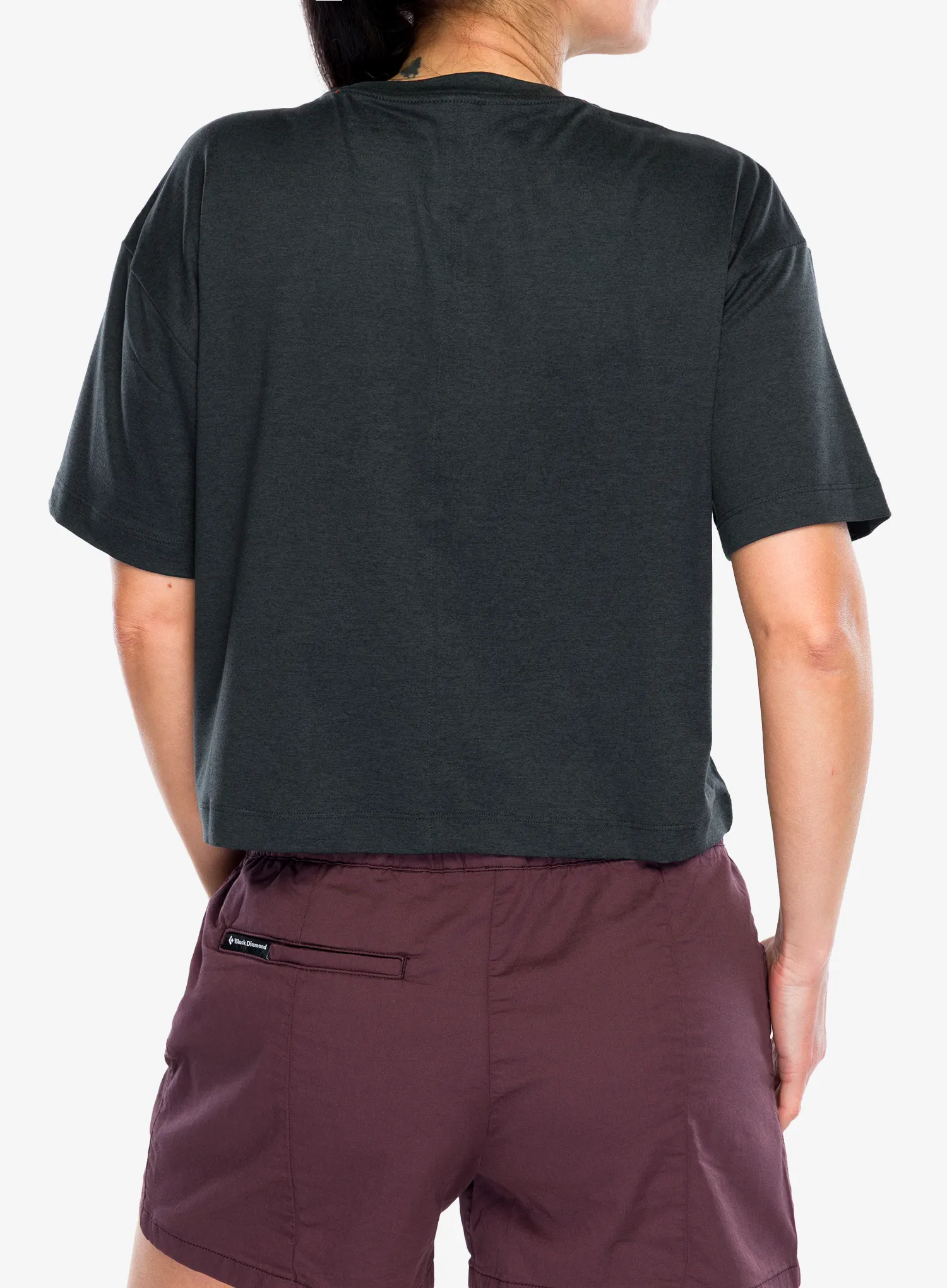 Ženska brzosušeća majica Black Diamond Circuit SS Tee - black/black