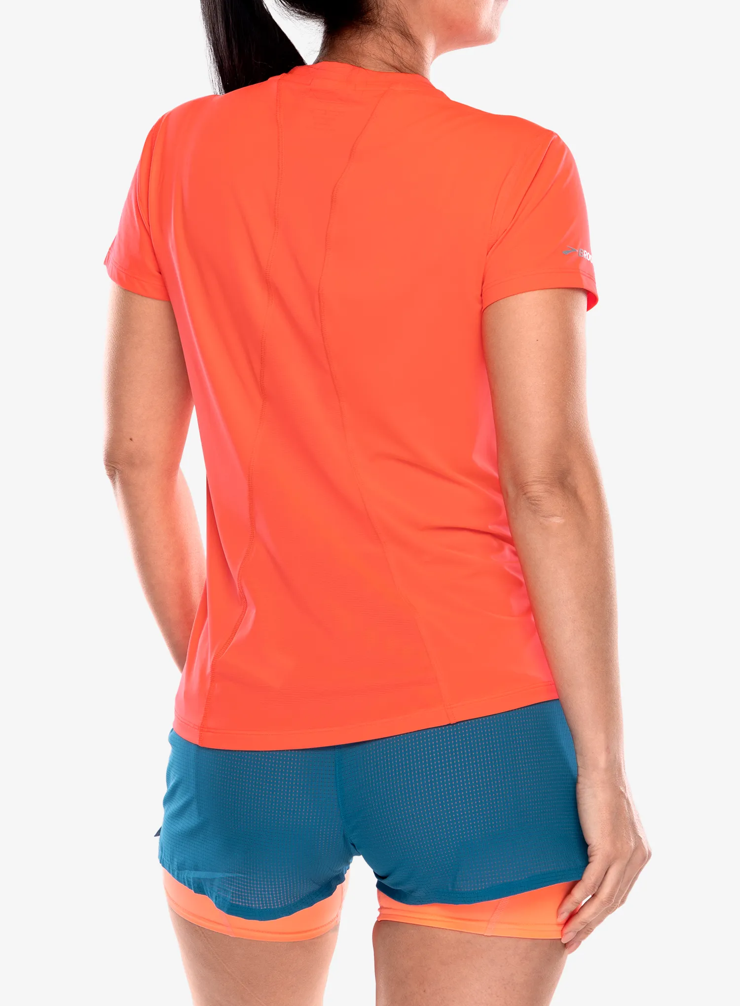 Ženska brzosušeća majica Brooks Sprint Free Short Sleeve 3.0 - neo cayenne