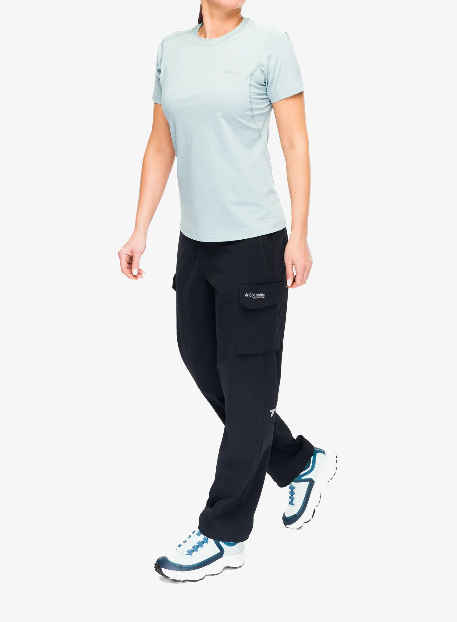 Ženska brzosušeća majica Columbia Diamond Peak Pro Short Sleeve - crushed blue