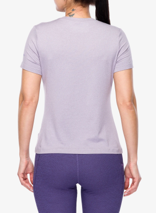 Ženska brzosušeća majica Columbia Parsons Point S/S Graphic Tee - l.pearl heather/gem focused