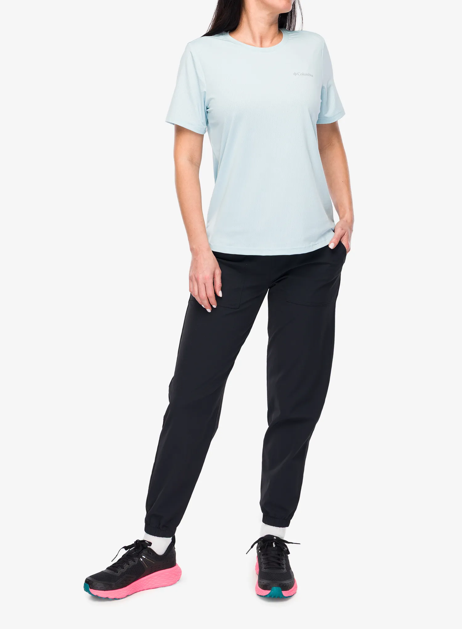 Ženska brzosušeća majica Columbia Wild Springs S/S - marine light