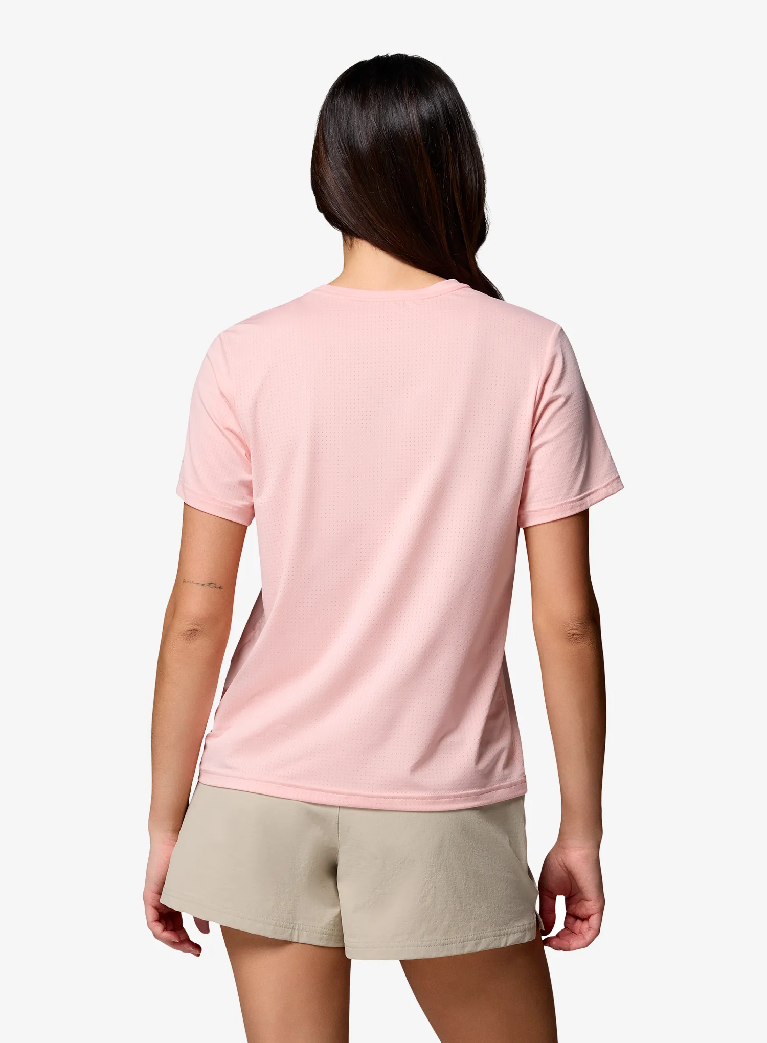 Ženska brzosušeća majica Columbia Wild Springs S/S - pink sand