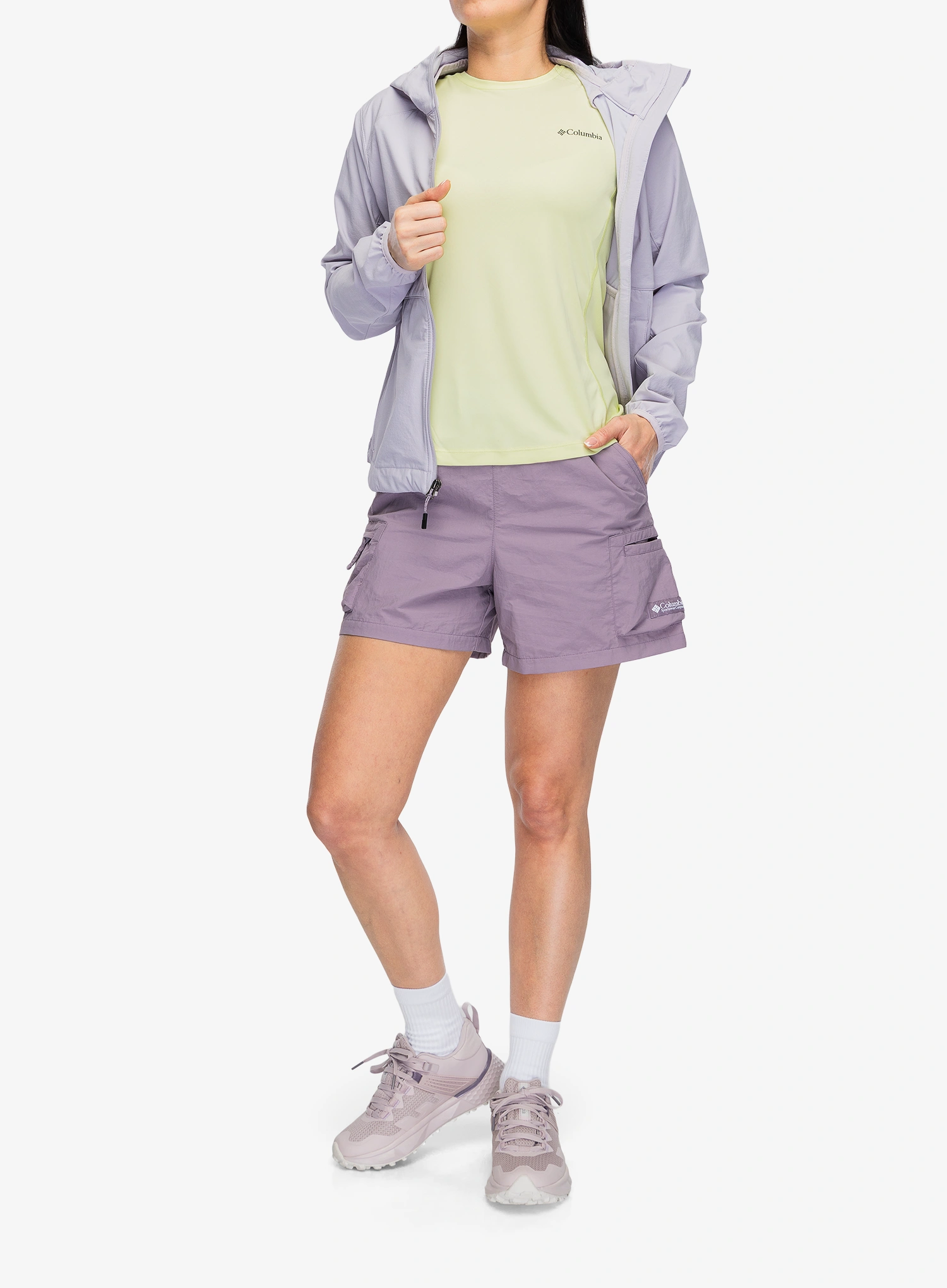 Ženska brzosušeća majica Columbia Zero Rules Light S/S Crew - citron haze